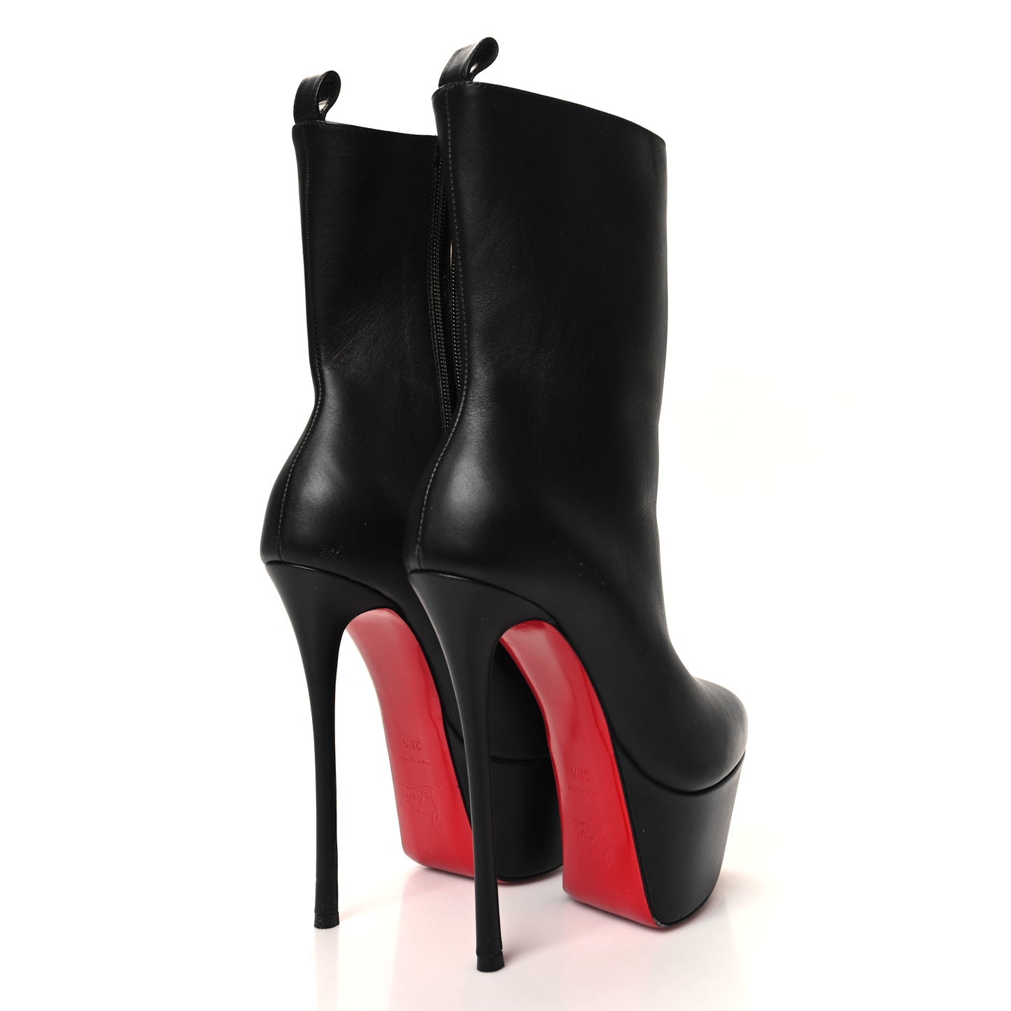 Calfskin Dolly Alta Booty 160 Ankle Boots 36.5 Black