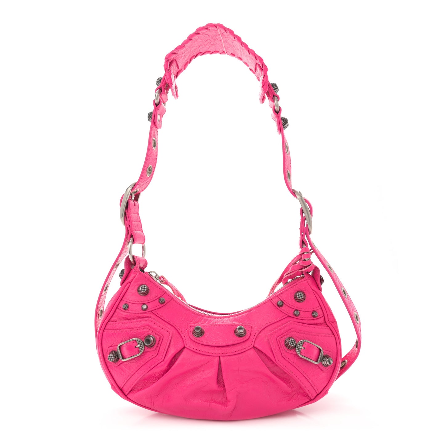 Agneau Arena Le Cagole Shoulder Bag XS Hot Pink