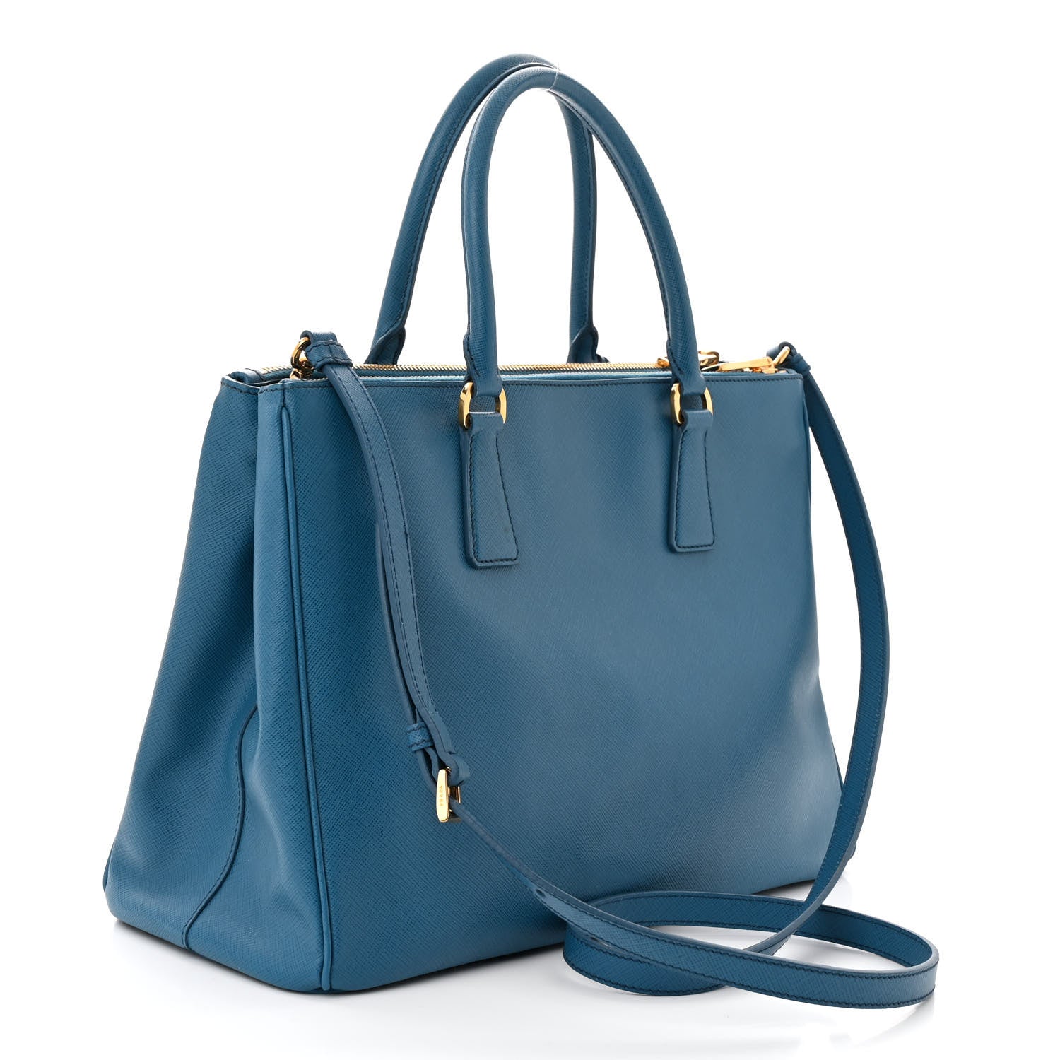 Prada Saffiano Medium Galleria Double Zip Tote Cobalto 3 of 13