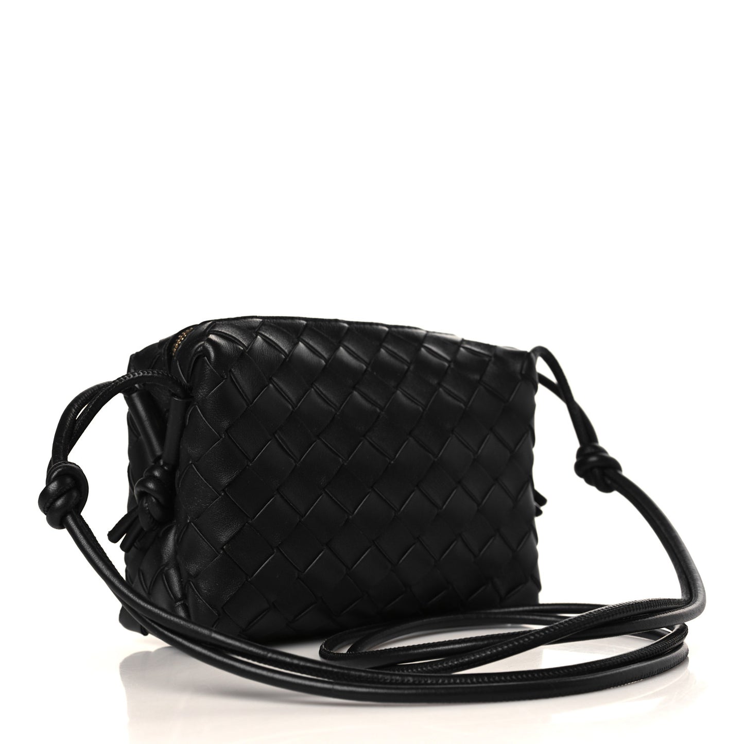 Nappa Intrecciato Mini Loop Camera Bag Black