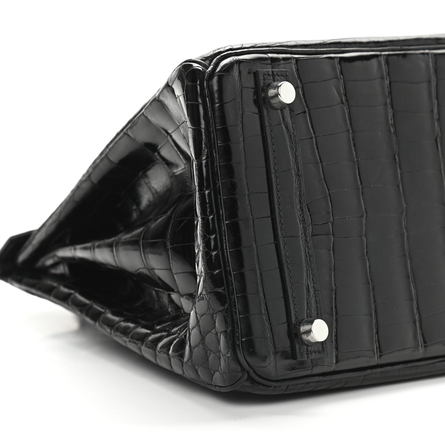 Shiny Niloticus Crocodile Birkin 30 Black