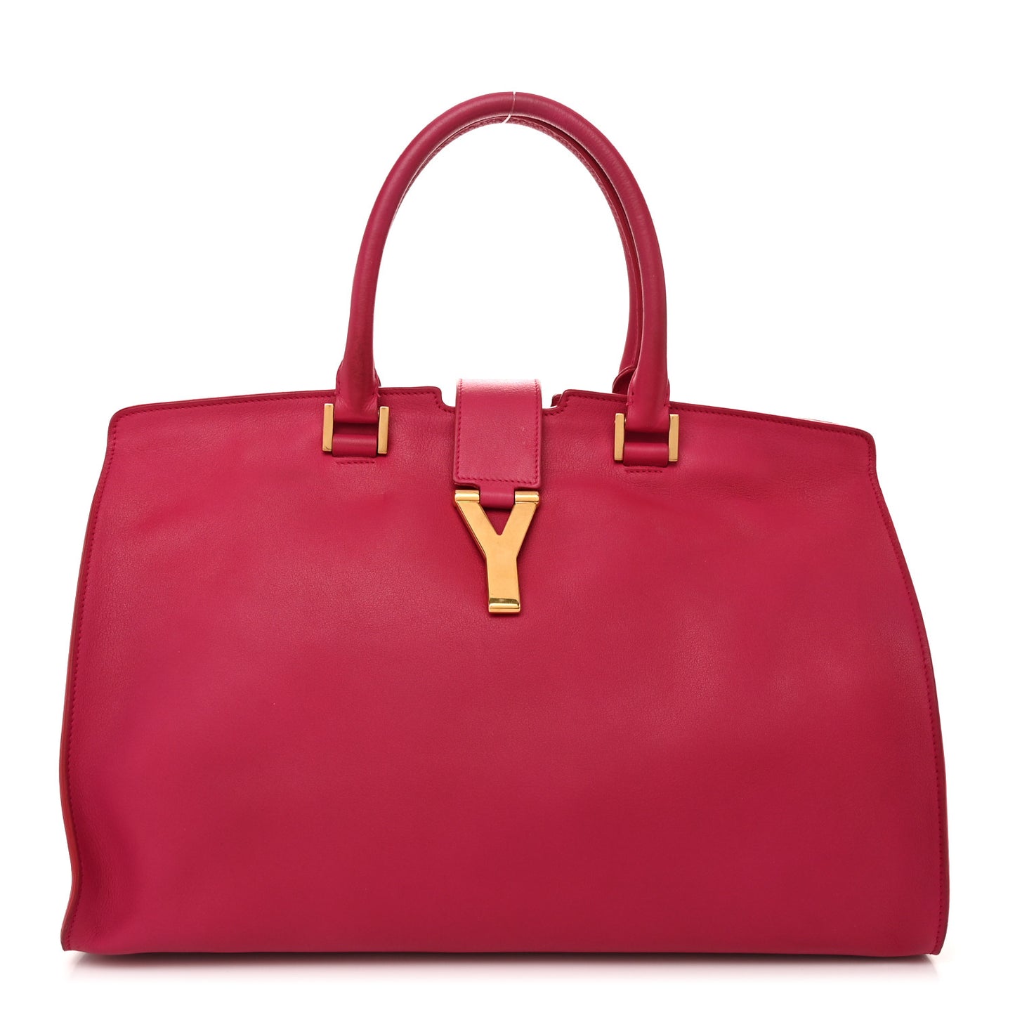 Calfskin Medium Classic Y Cabas Fuchsia