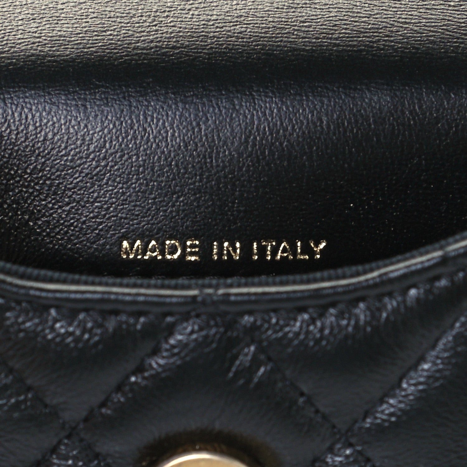 Chanel Lambskin Lacquered Metal Quilted Flap Chain Belt Bag Black 7 of 11