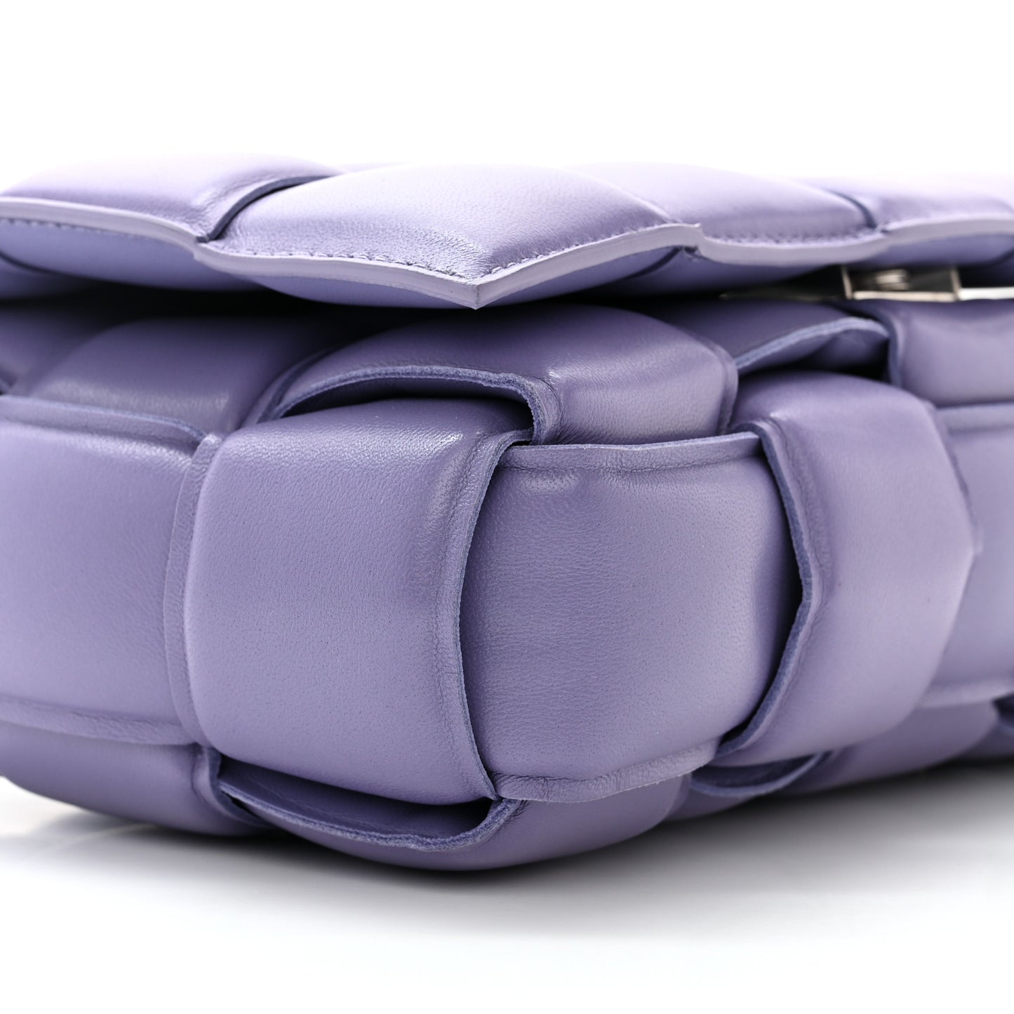 Nappa Maxi Intreccio Padded Cassette Crossbody Bag Lavender