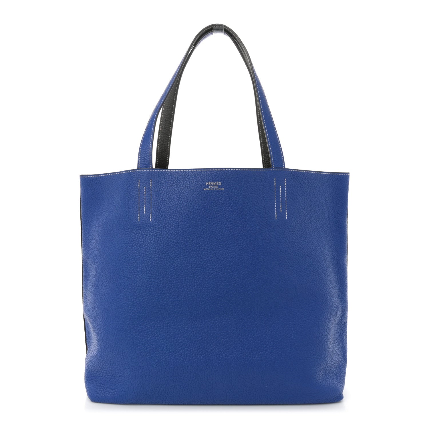 Hermes Taurillon Clemence Double Sens 36 Reversible Tote Etain