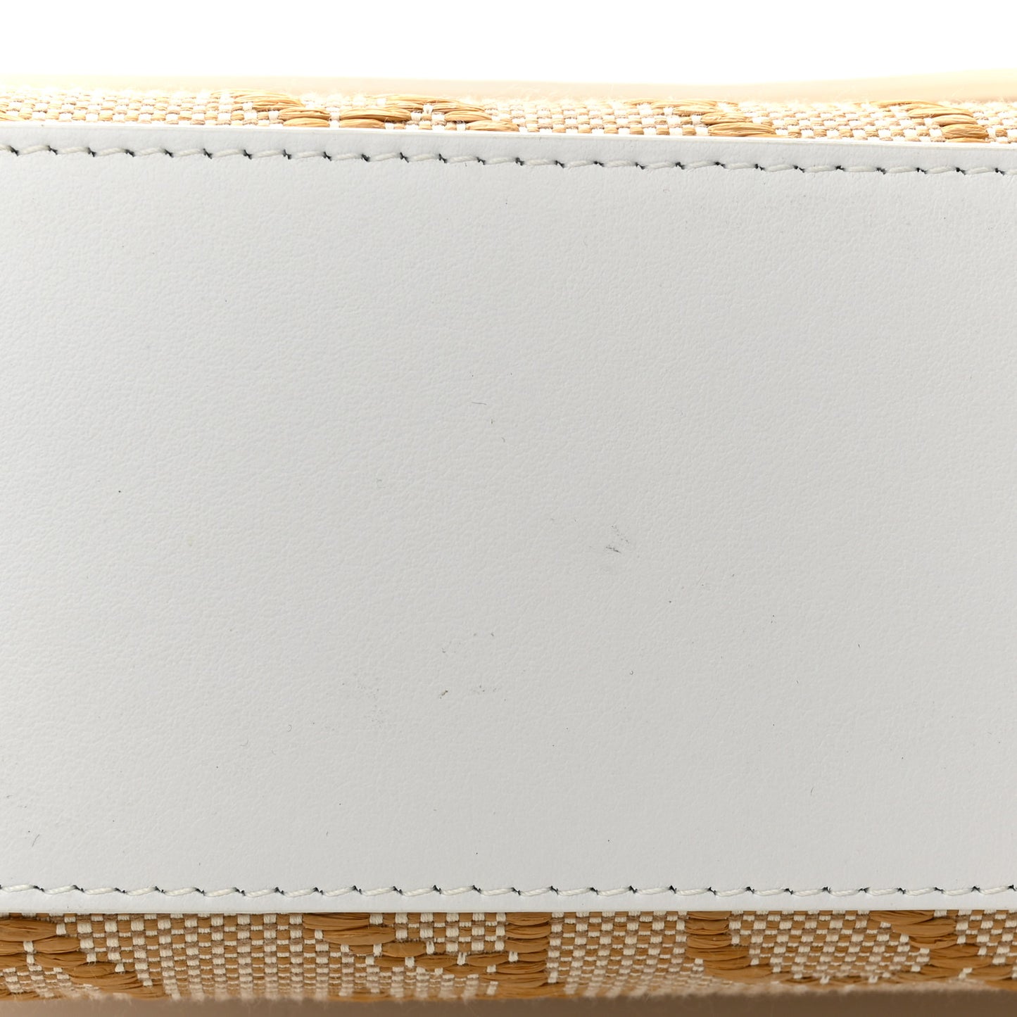 Monogram Canvas Smooth Calfskin Medium Pocket Bag White Beige