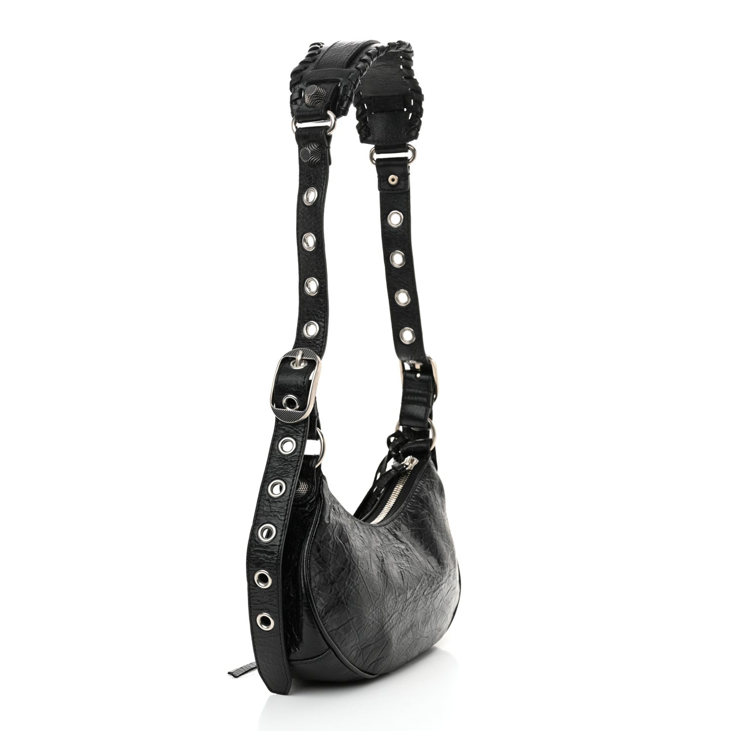 Agneau Arena Lunar New Year Graffiti Logo Le Cagole Shoulder Bag XS Black