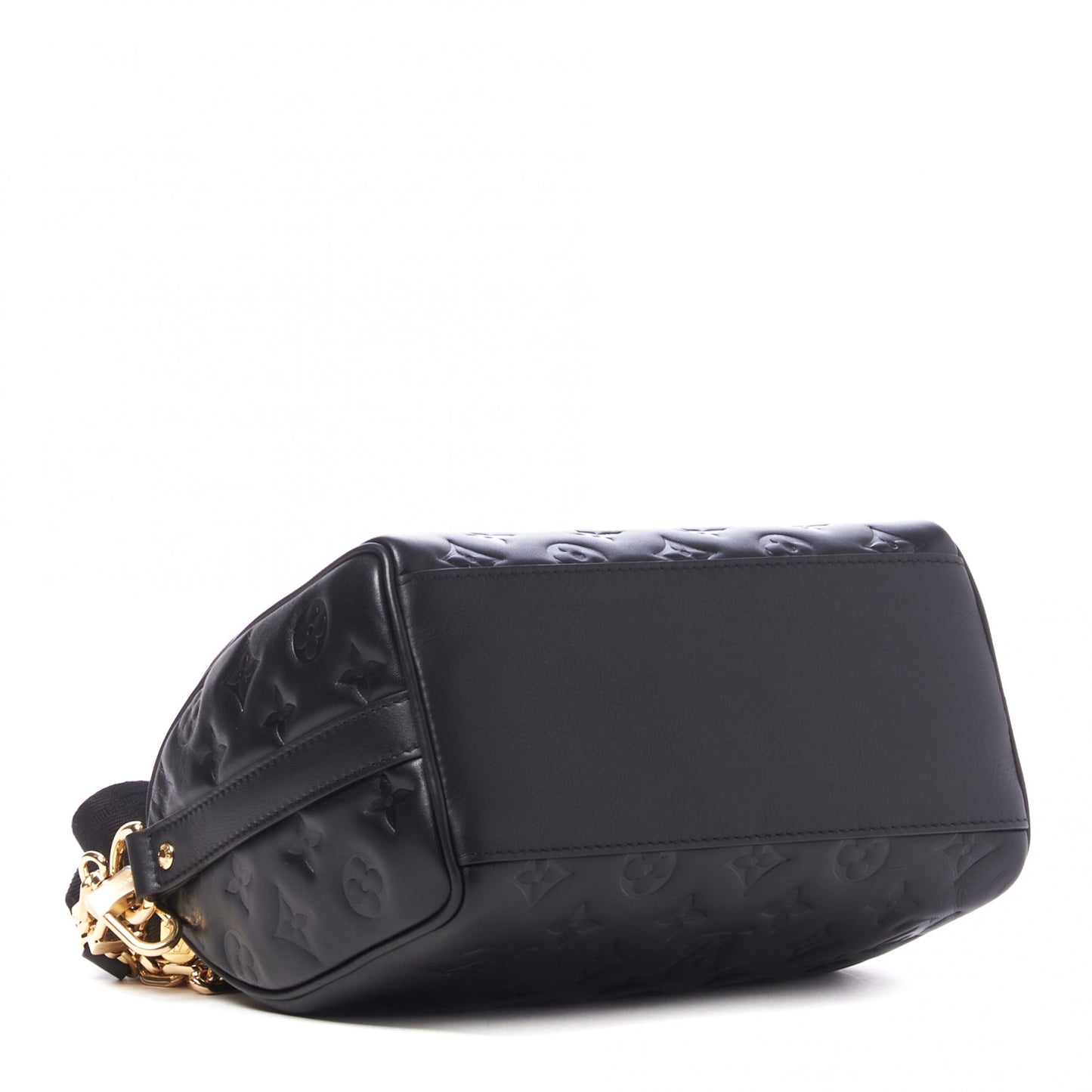 Lambskin Embossed Monogram Speedy 22 Bandouliere Black