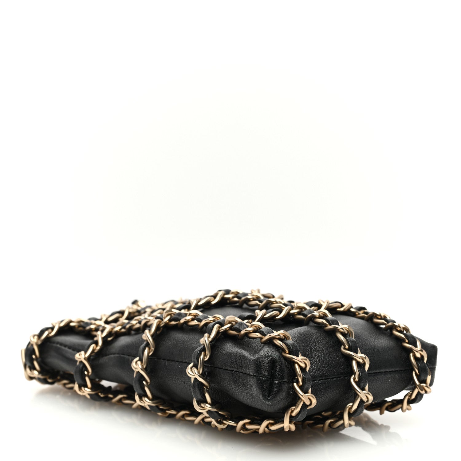 Chanel Lambskin Tech Me Out Clutch With Chain Black 4 of 10