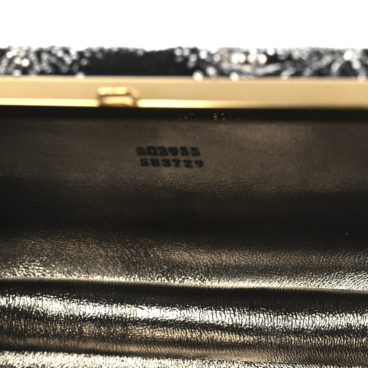 Suede Embroidered Knuckle Box Clutch Black