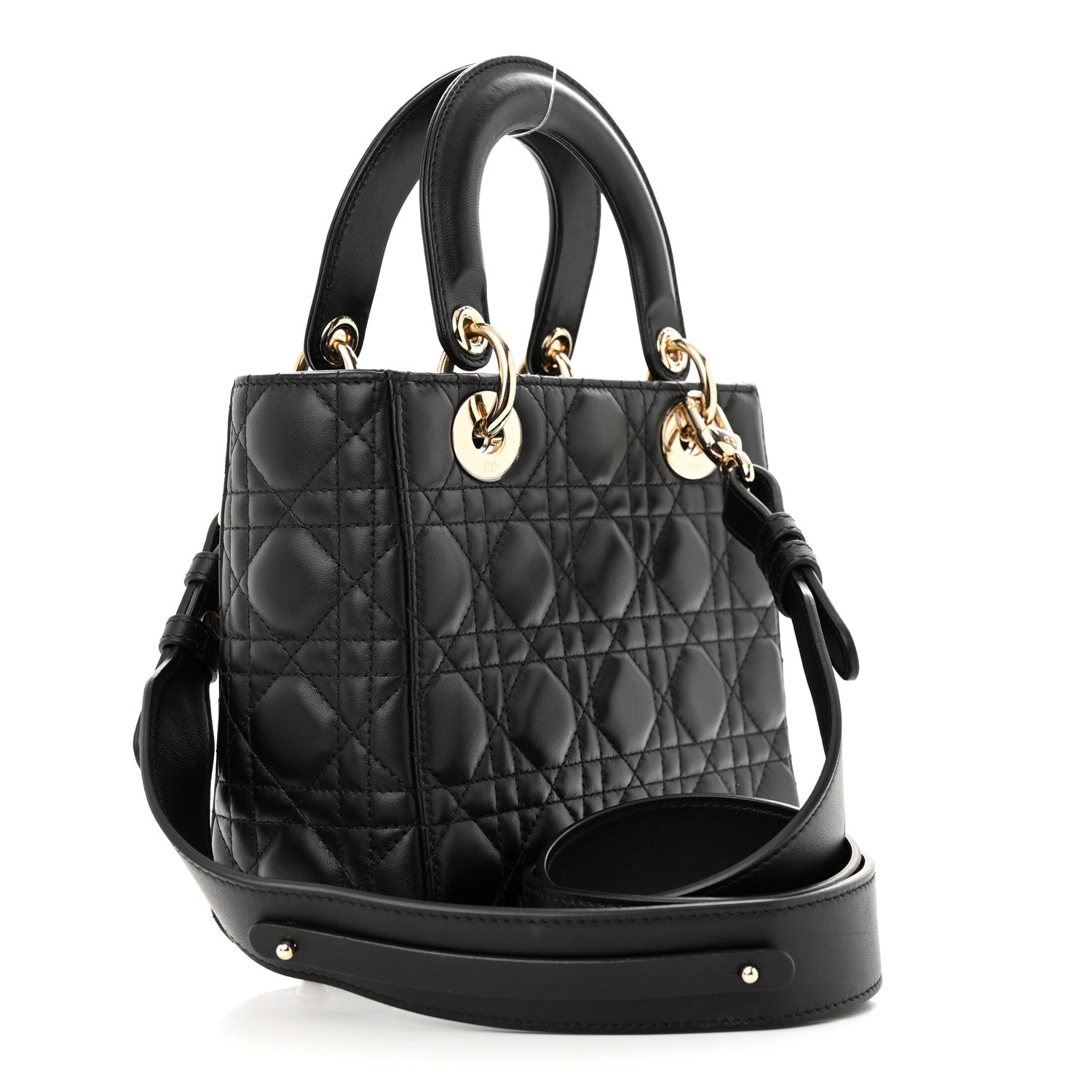 Christian Dior Lambskin Cannage Small My ABCDior Lady Dior Black 3 of 10