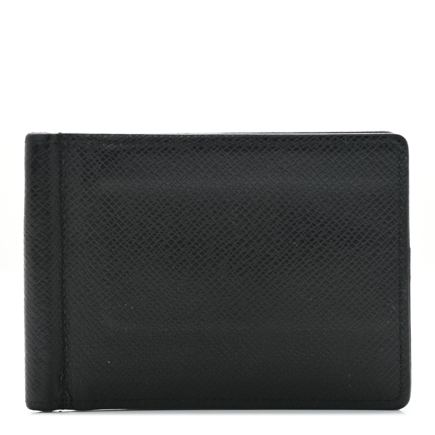 Louis Vuitton Taiga Bi-Fold Money Clip Wallet Black 1151071