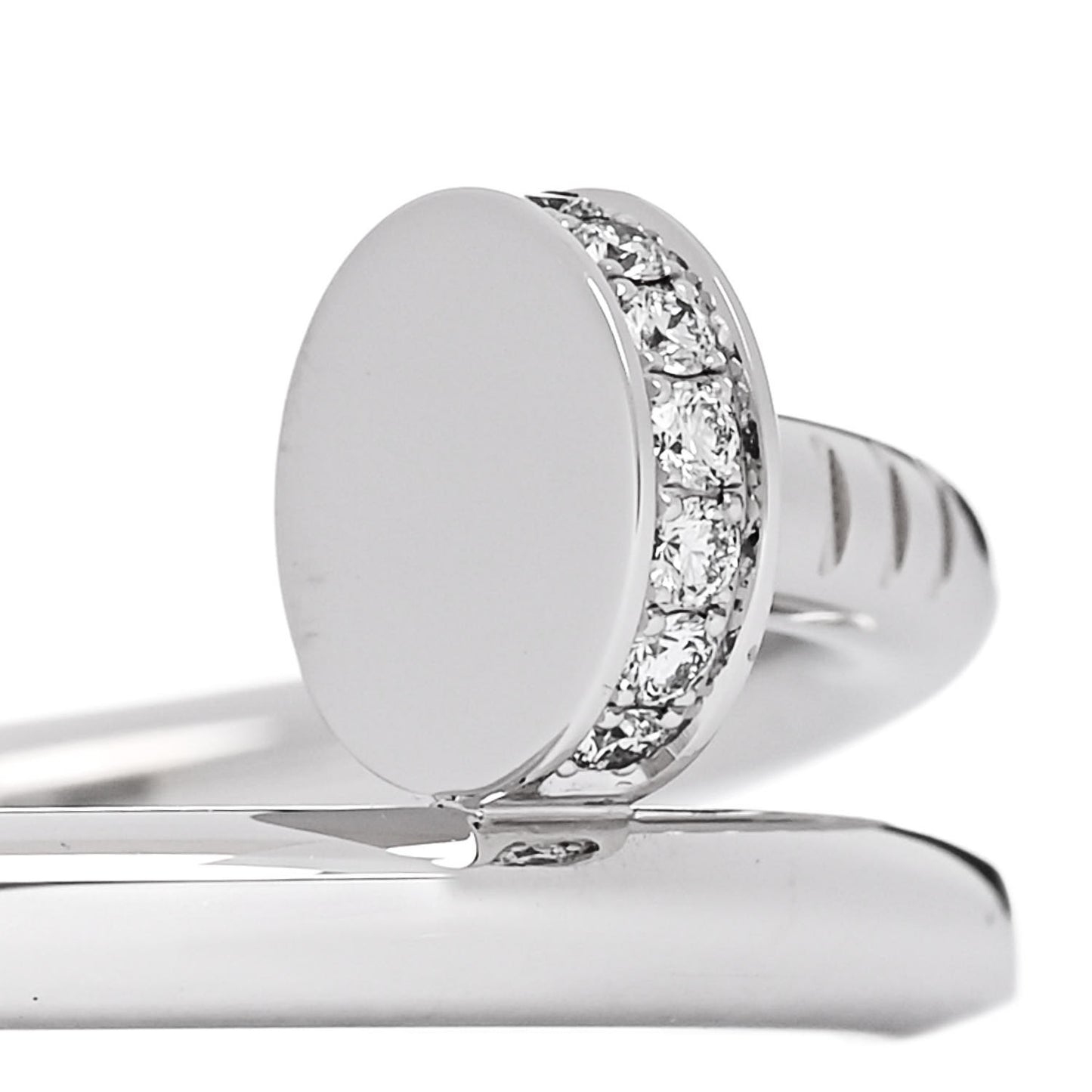 18K White Gold Diamond Juste Un Clou Ring 53 6.25