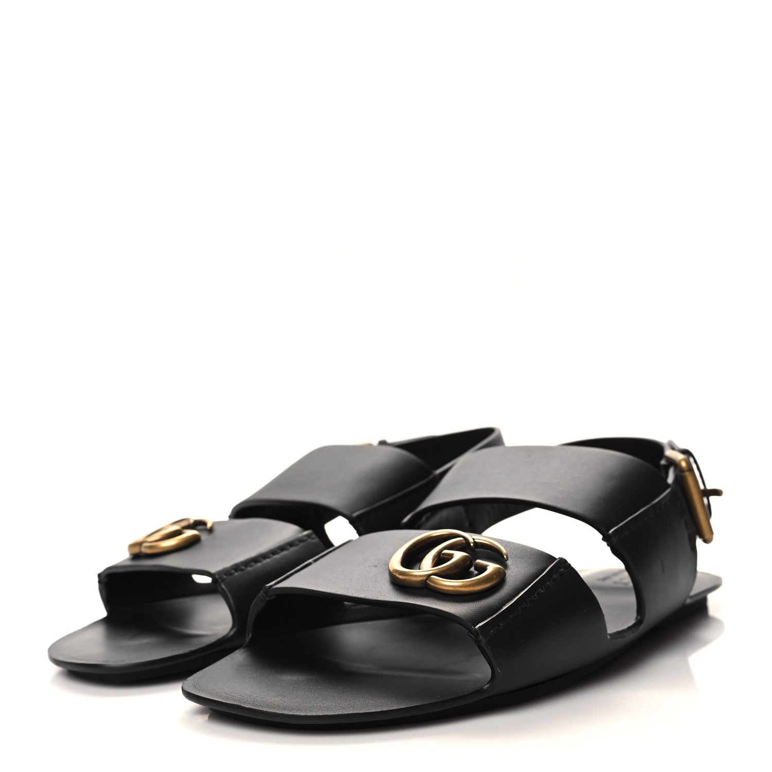 Gucci Calfskin Mens GG Marmont Sandals 11 Black 3 of 9