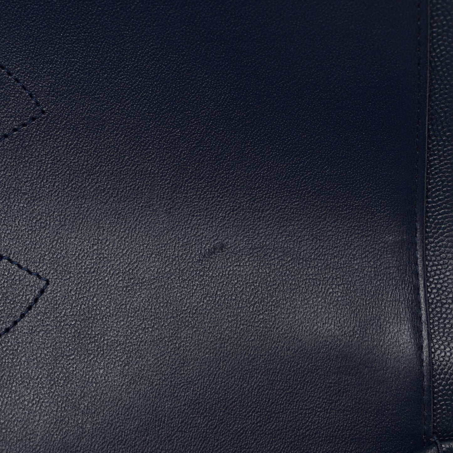 Caviar Quilted Maxi Double Flap Navy Blue
