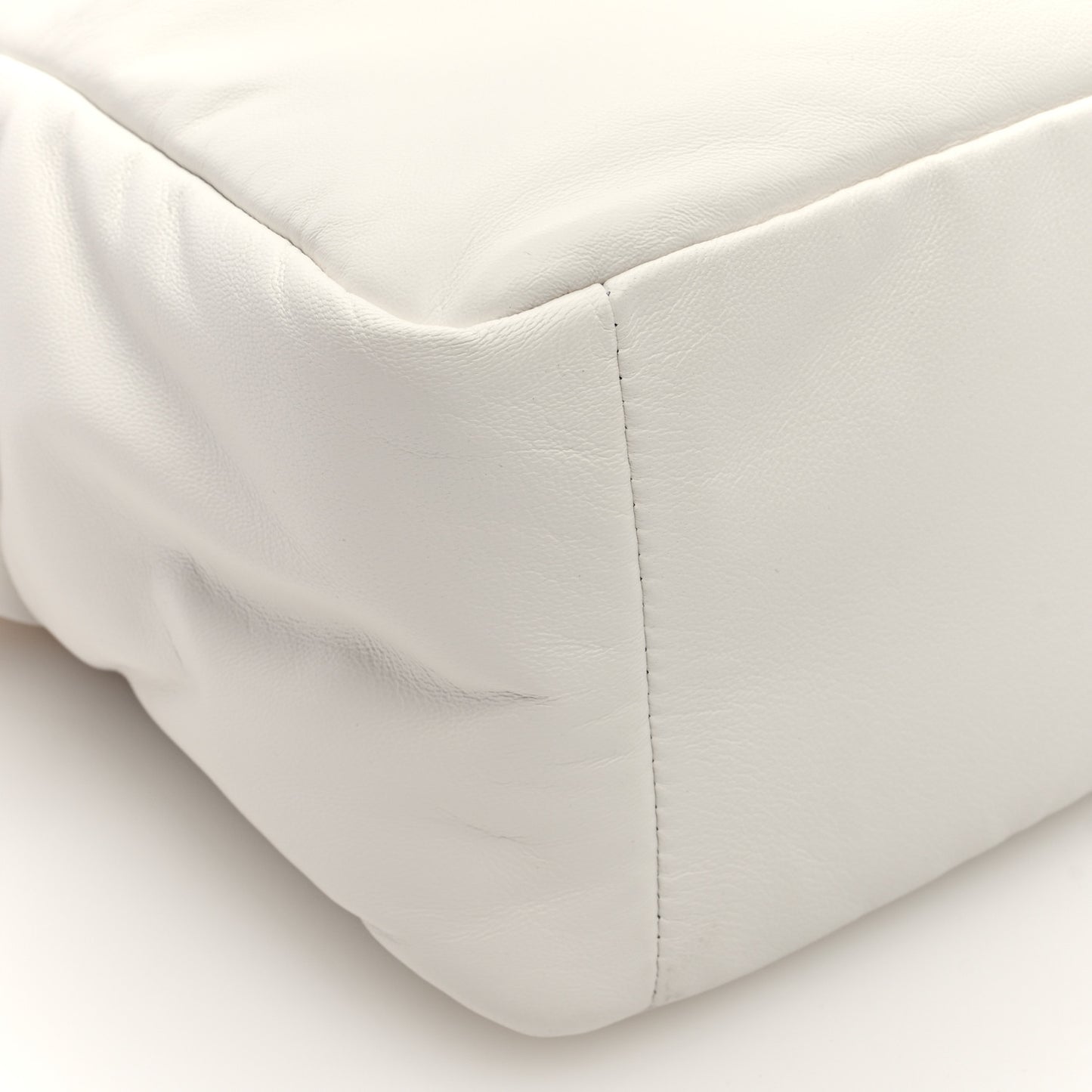 Lambskin Small Ryan Puffer Bag White