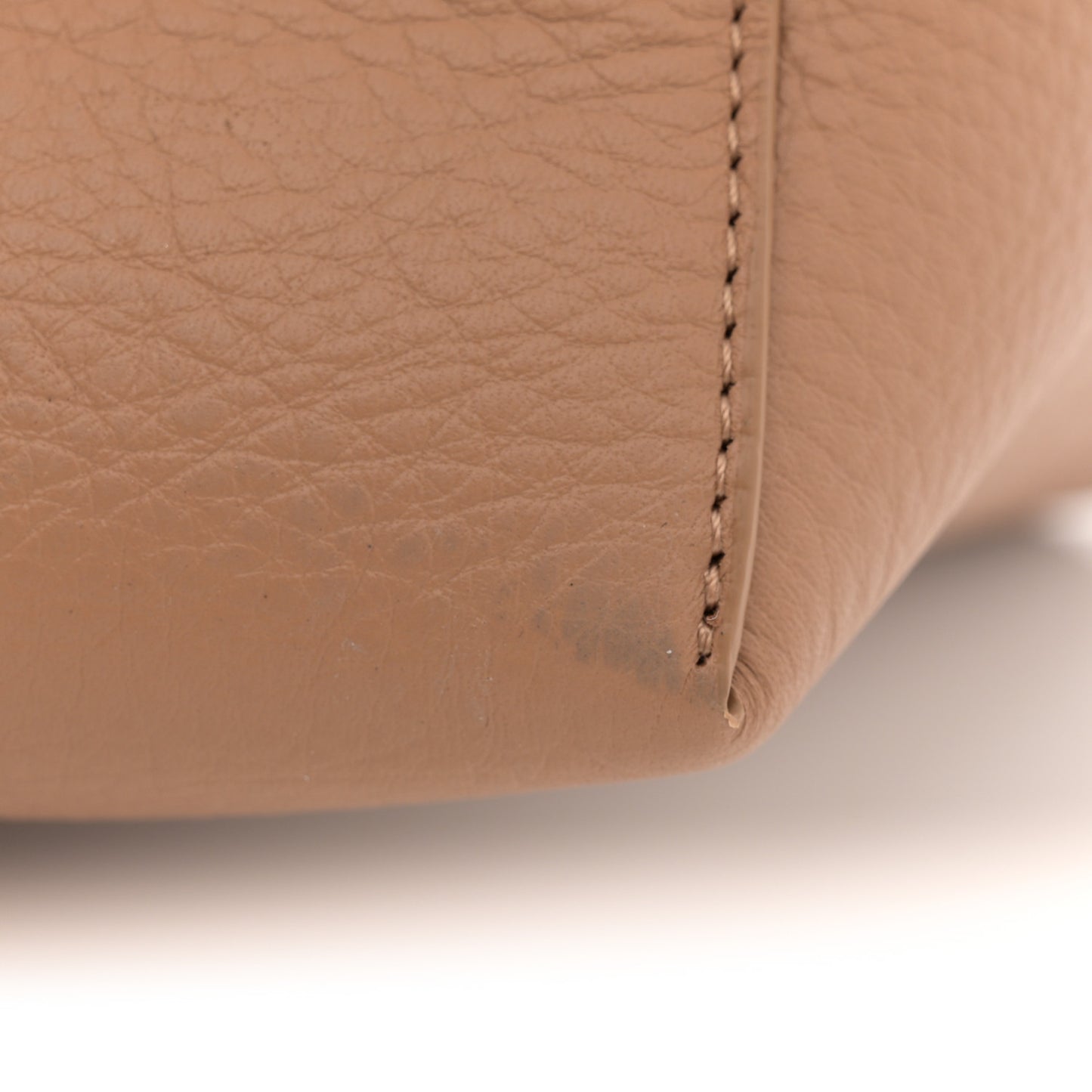 Grained Calfskin Small N/S Park Tote Cinnamon