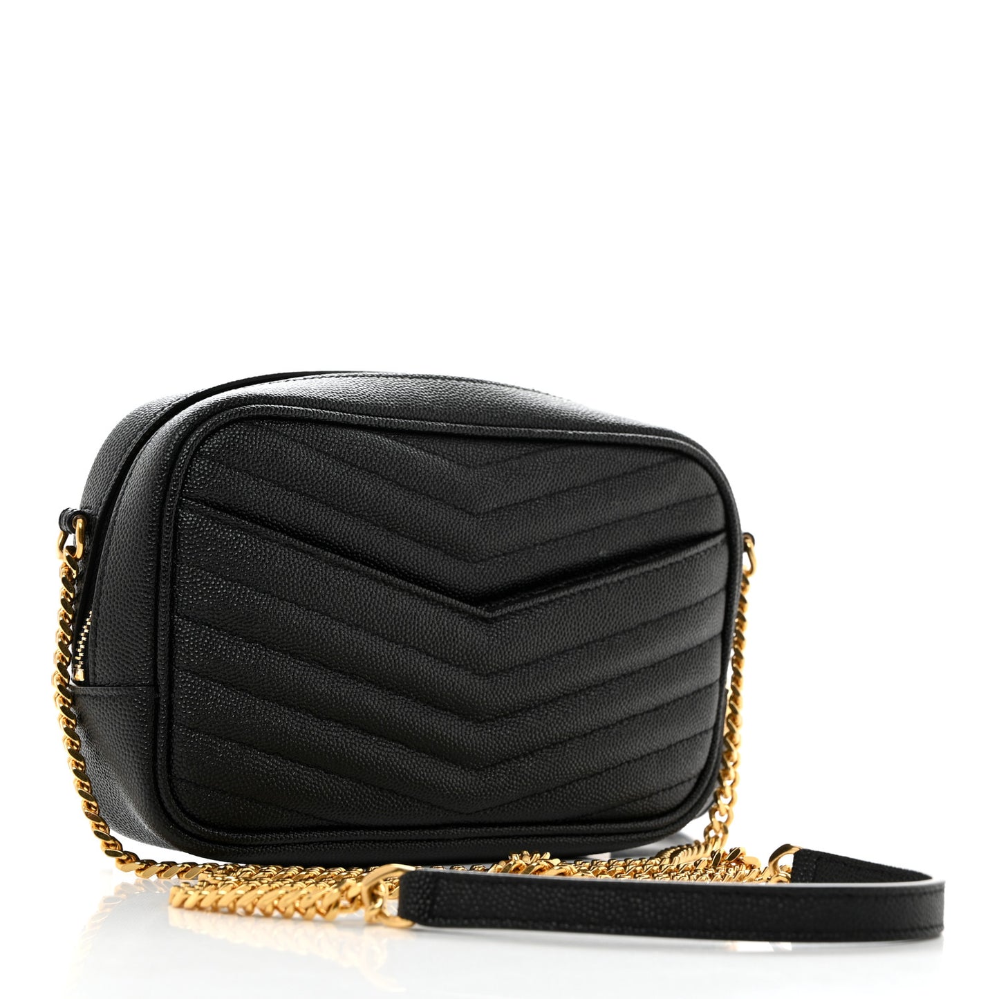 Grain De Poudre Matelasse Monogram Mini Lou Camera Bag Black