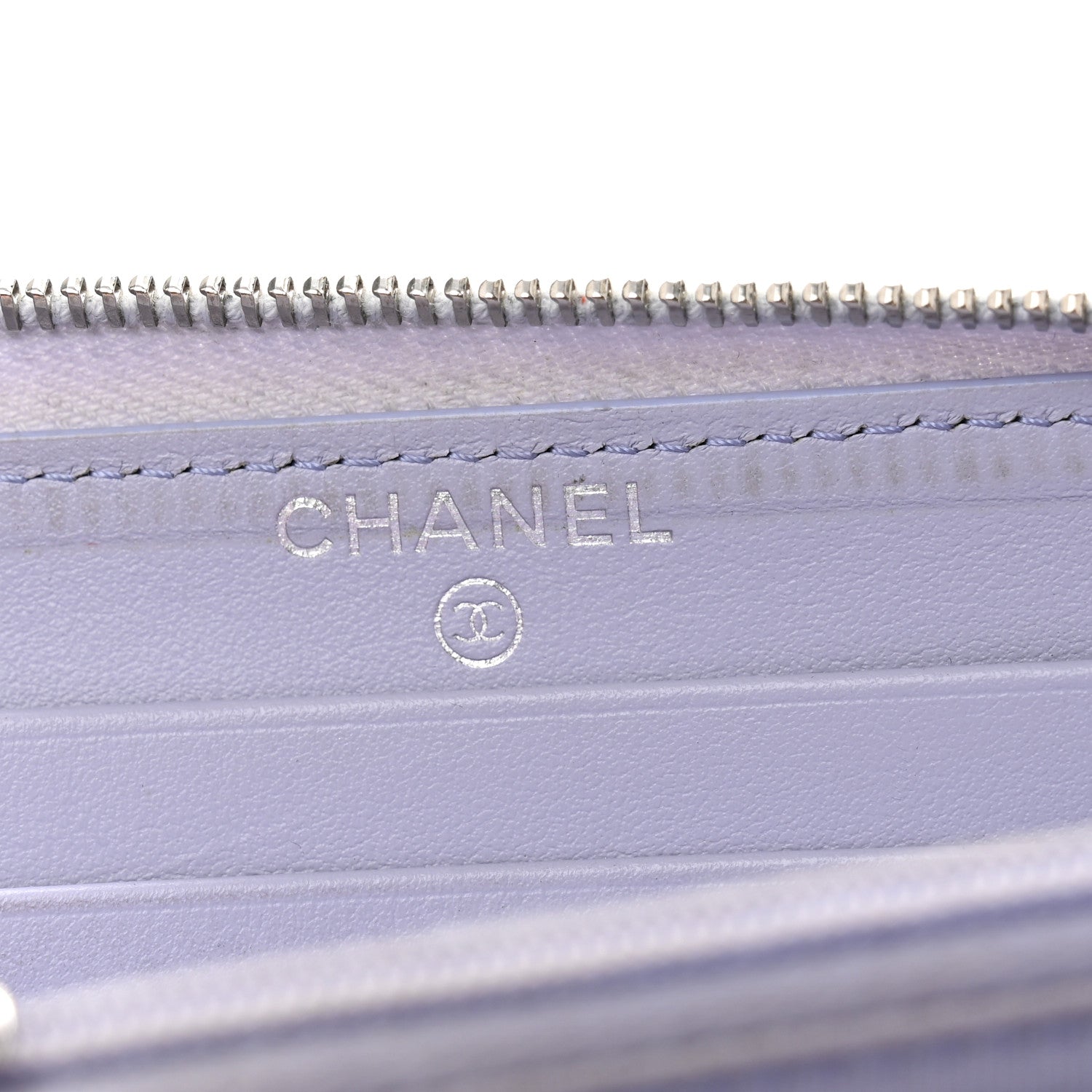 Chanel Caviar Quilted Medium Zip Around Wallet Light Purple 6 of 10