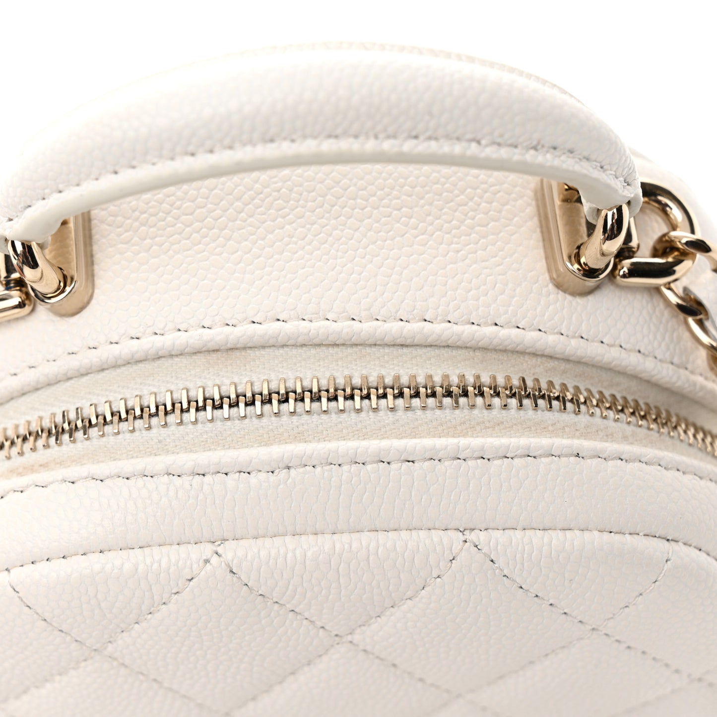 Caviar Quilted CC Mini Classic Backpack White