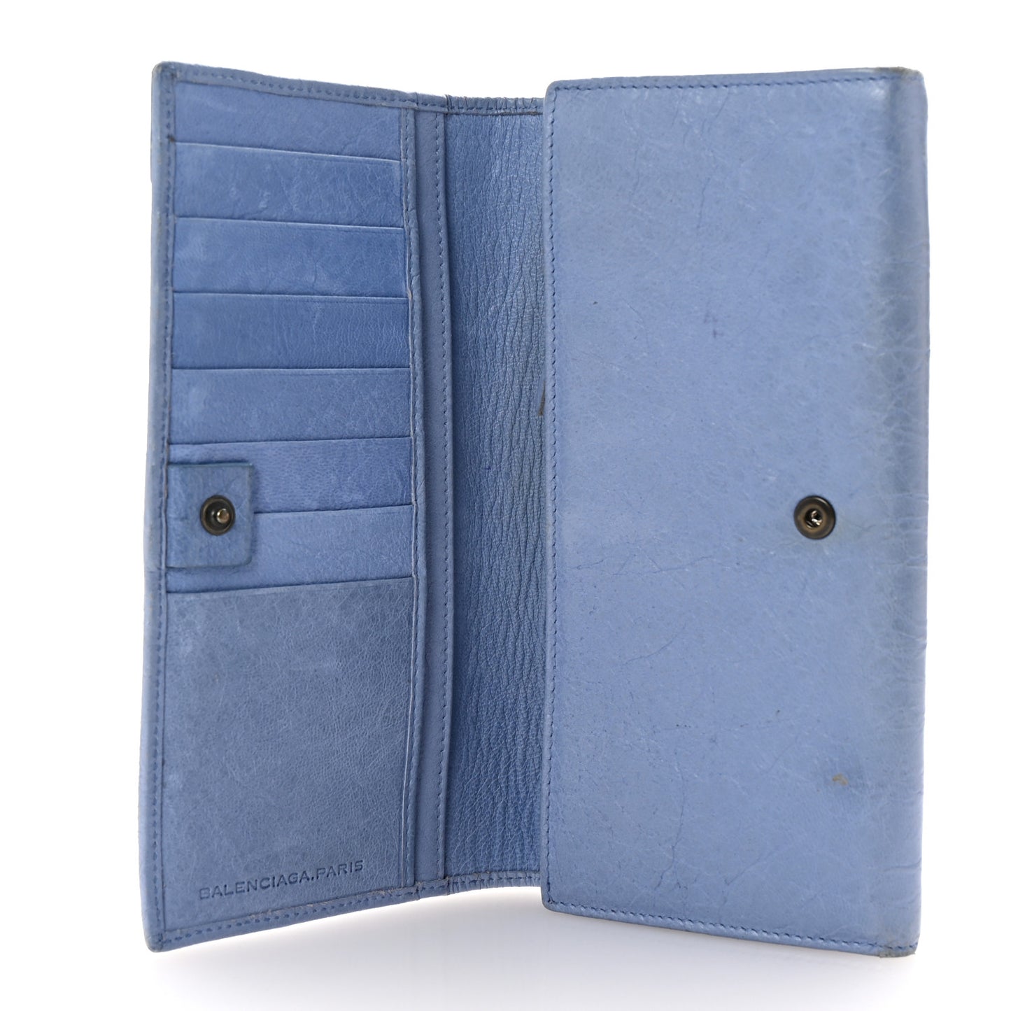 Agneau Classic Hardware Money Wallet Sky Blue