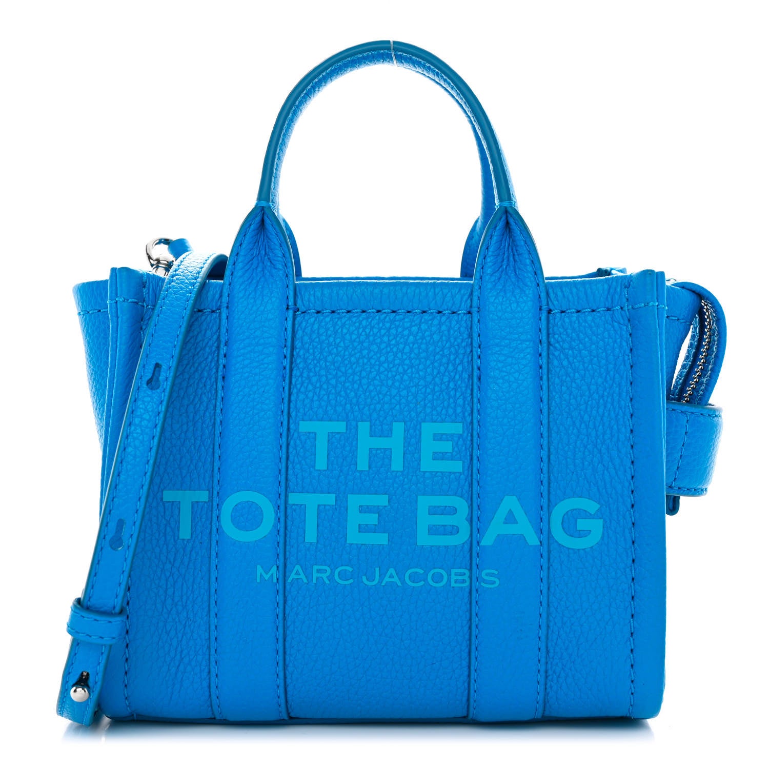 Marc Jacobs Grained Calfskin Micro The Tote Bag Scuba Pool 1 of 9