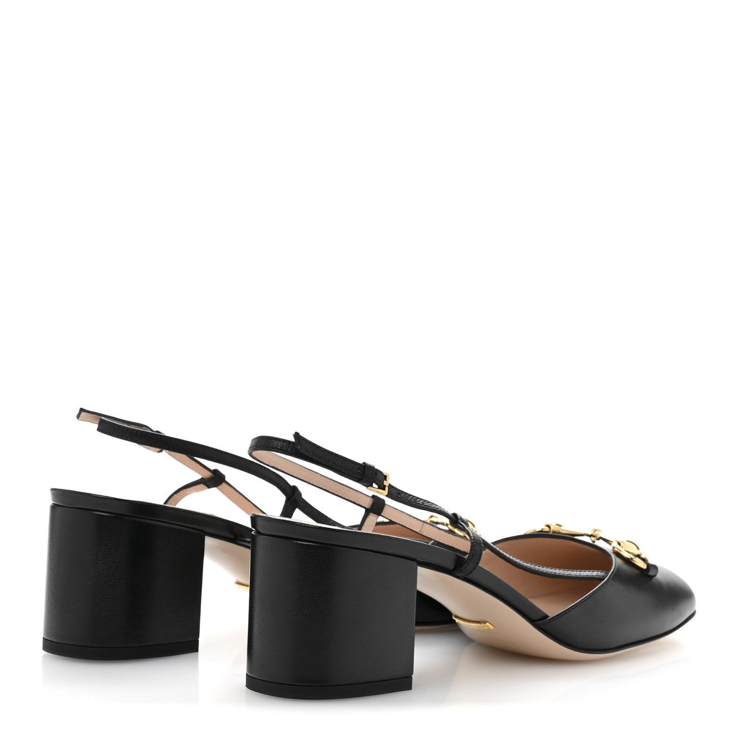 Malaga Kid Horsebit 70mm Slingback Pumps 40 Black