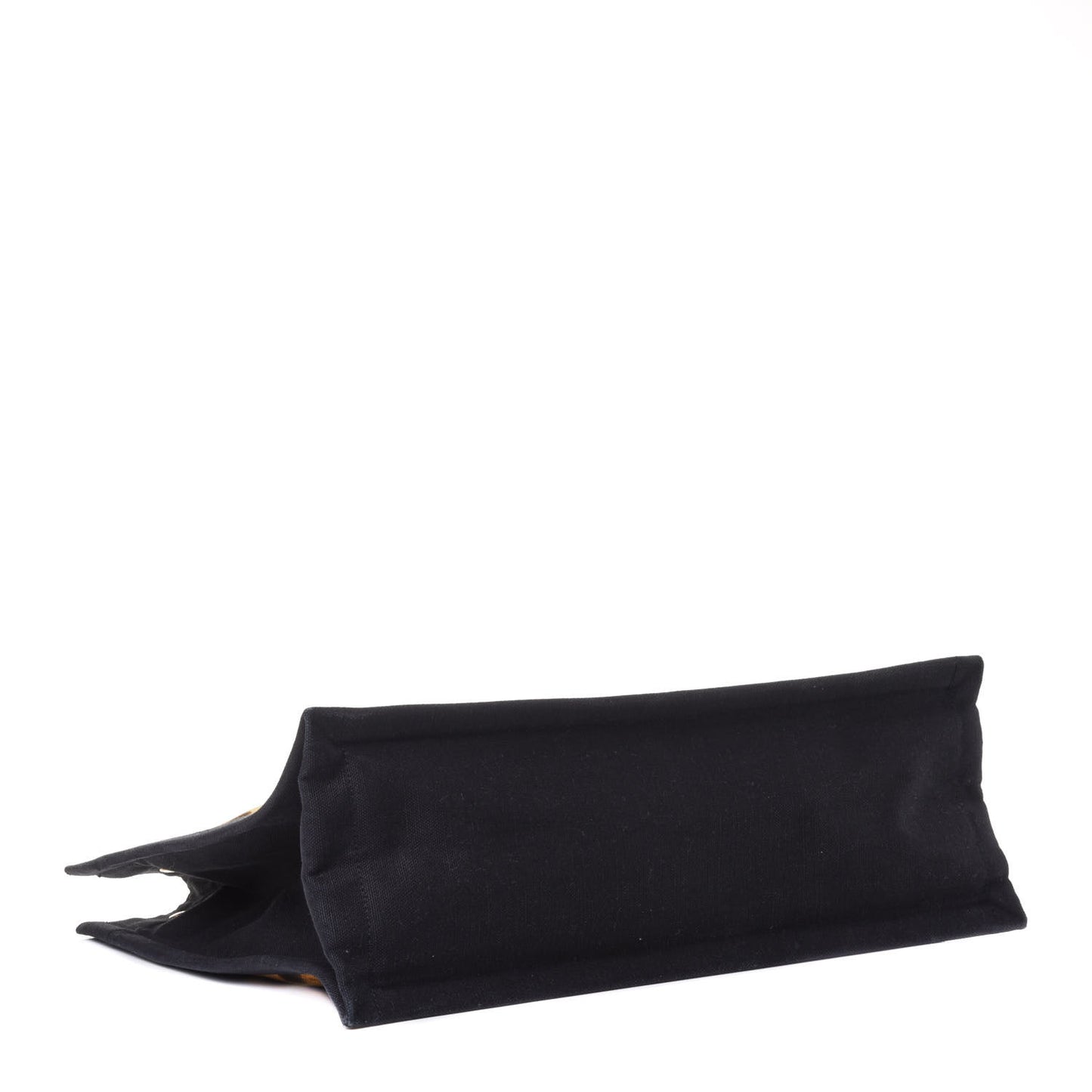 Canvas Calfskin Leopard Print Rive Gauche Noe Tote Natural Black