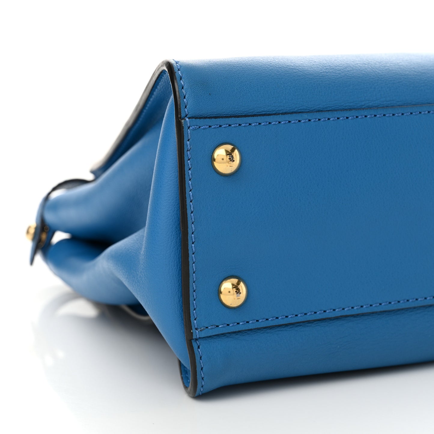 Vitello Seta Medium Peekaboo Iconic Satchel Blue Royal