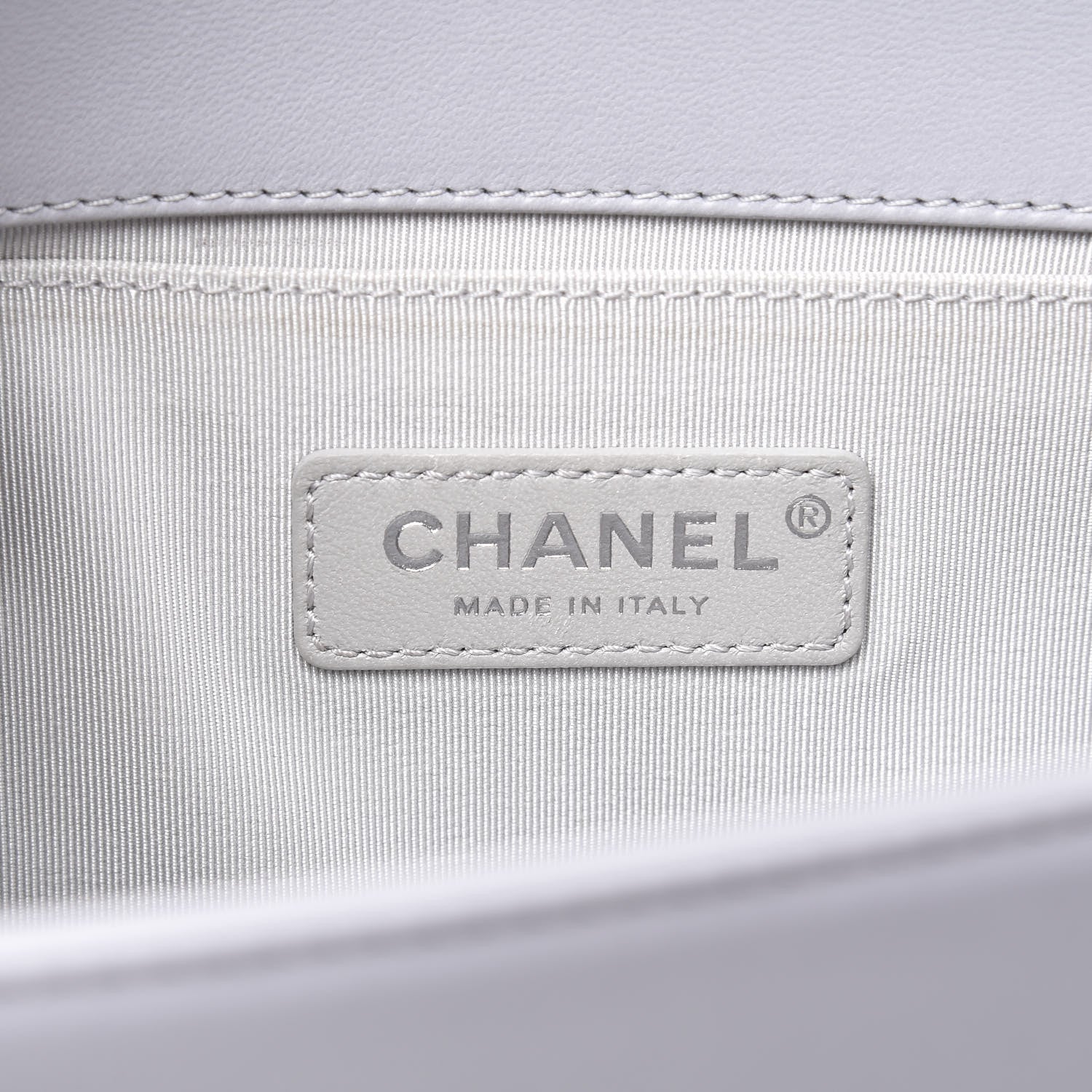 Chanel Calfskin Quilted Medium Boy Flap Light Grey 5 of 10