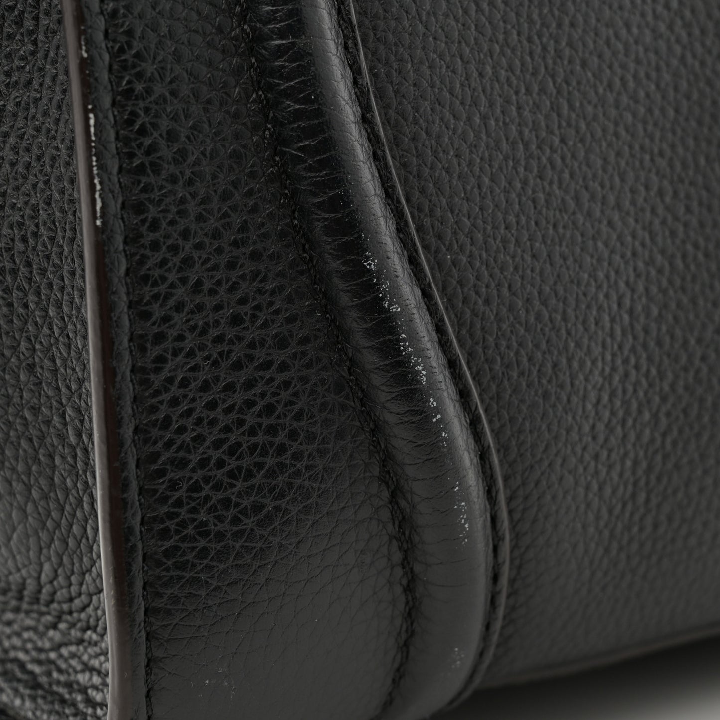 Drummed Calfskin Mini Luggage Black