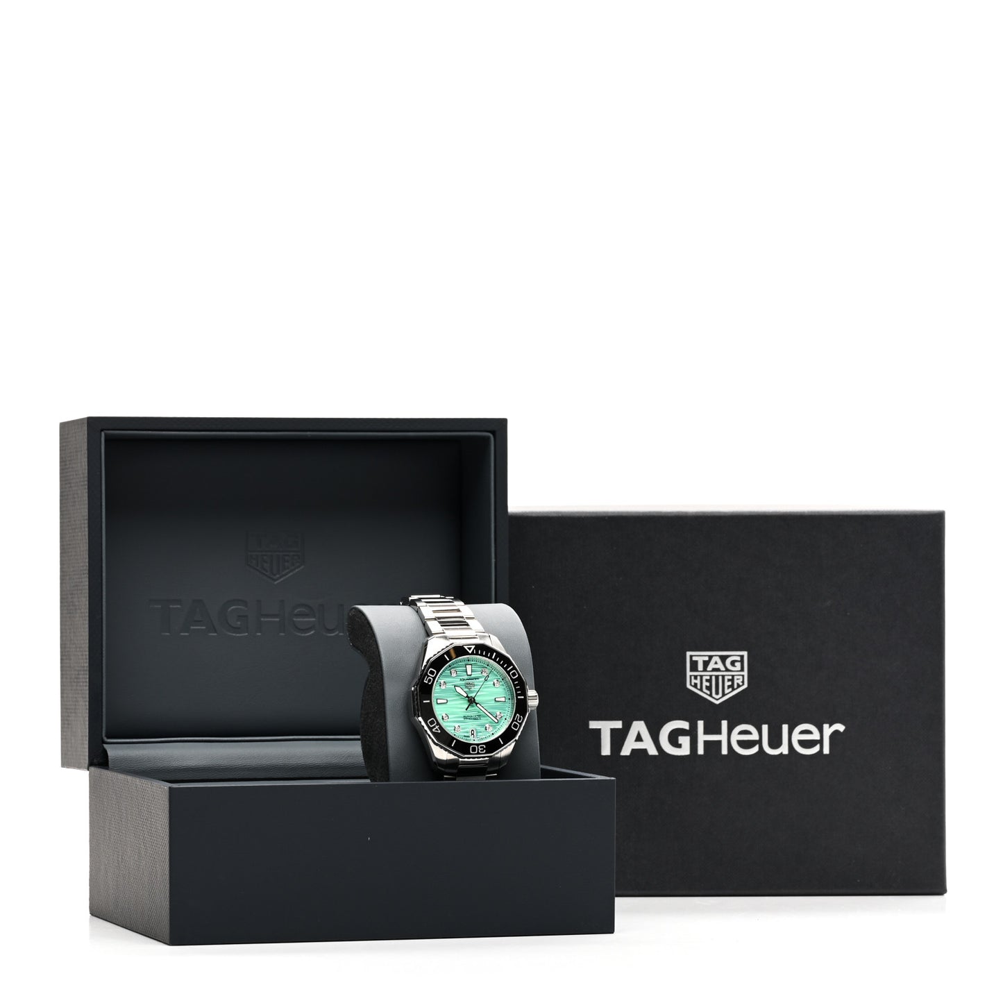 Stainless Steel Diamond 36mm Aquaracer Automatic Watch Green WBP231K
