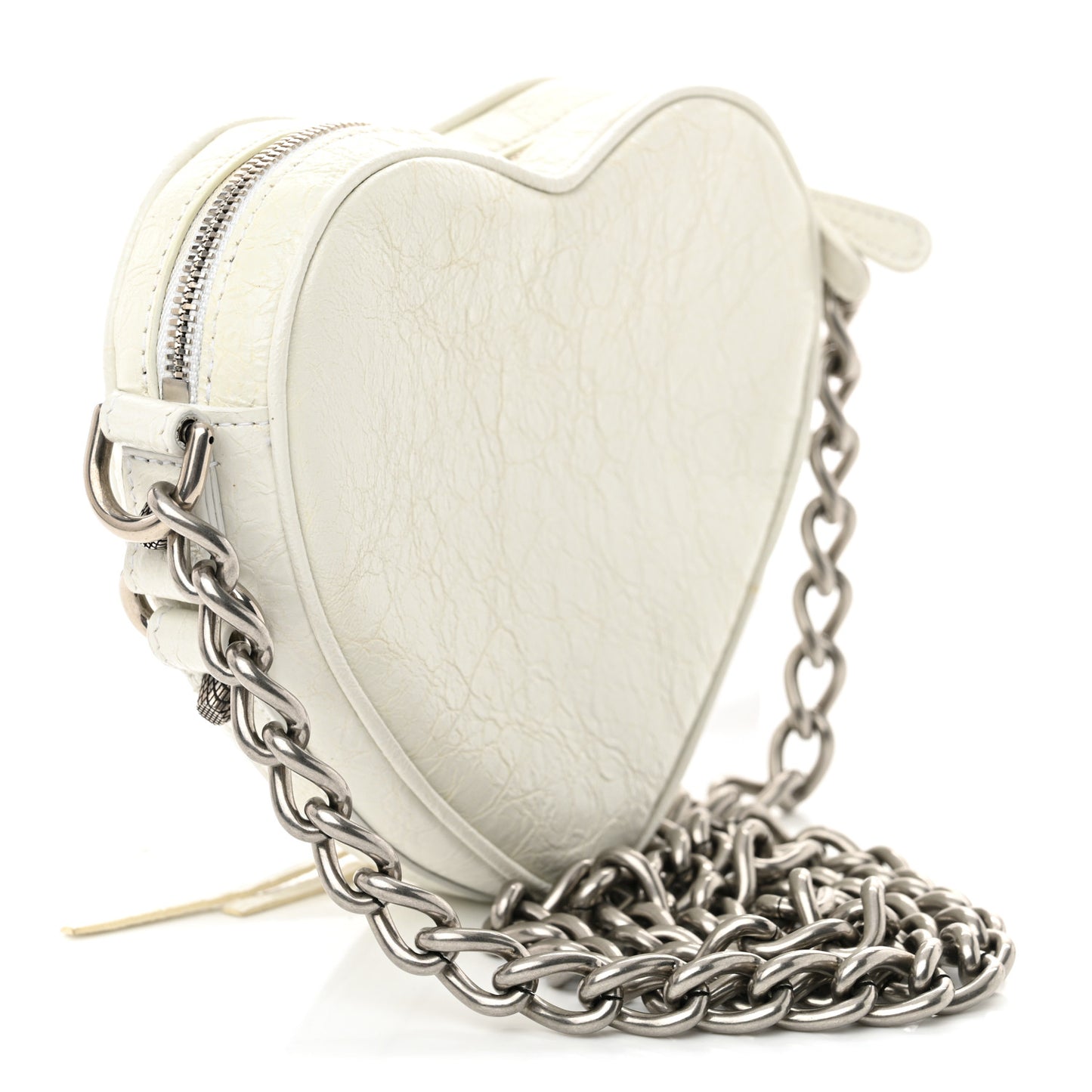 Agneau Arena Mini Le Cagole Heart Bag Optic White