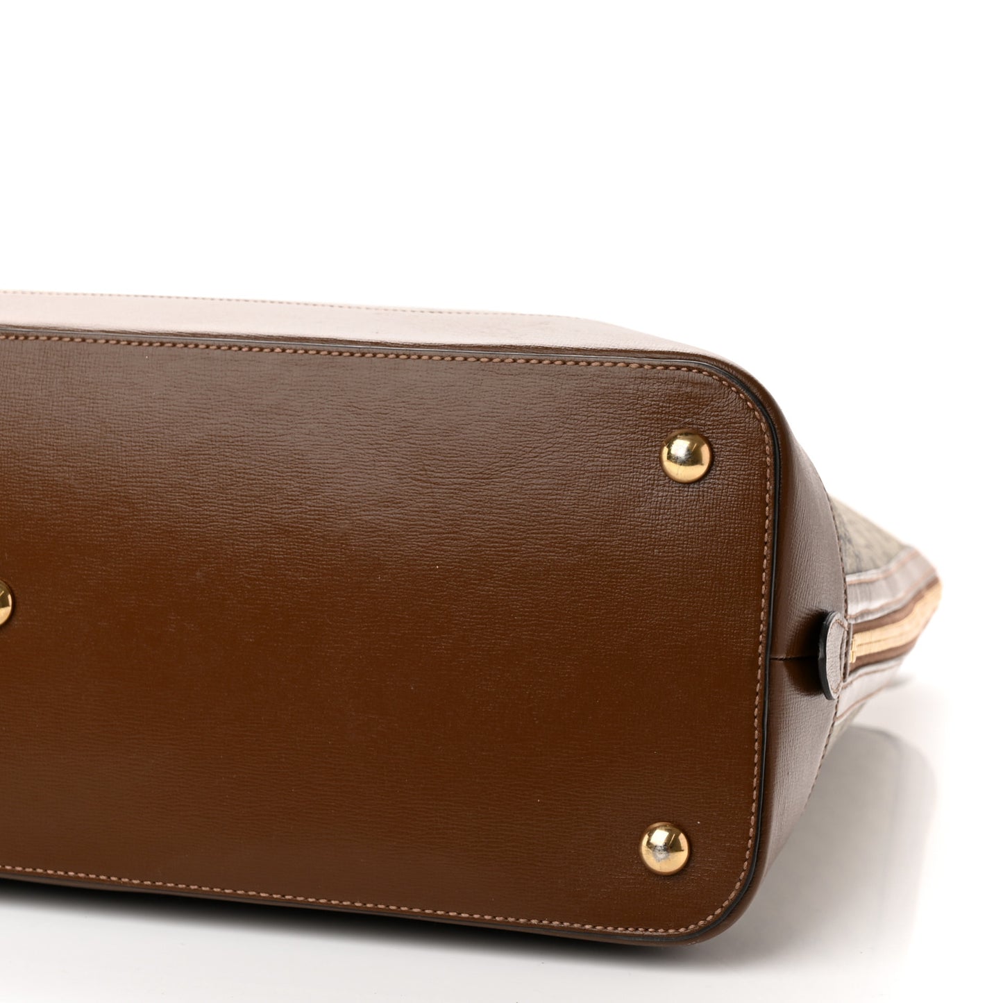 GG Supreme Monogram Azalea Calfskin Large Horsebit 1955 Duffle Bag Beige Ebony Brown Sugar