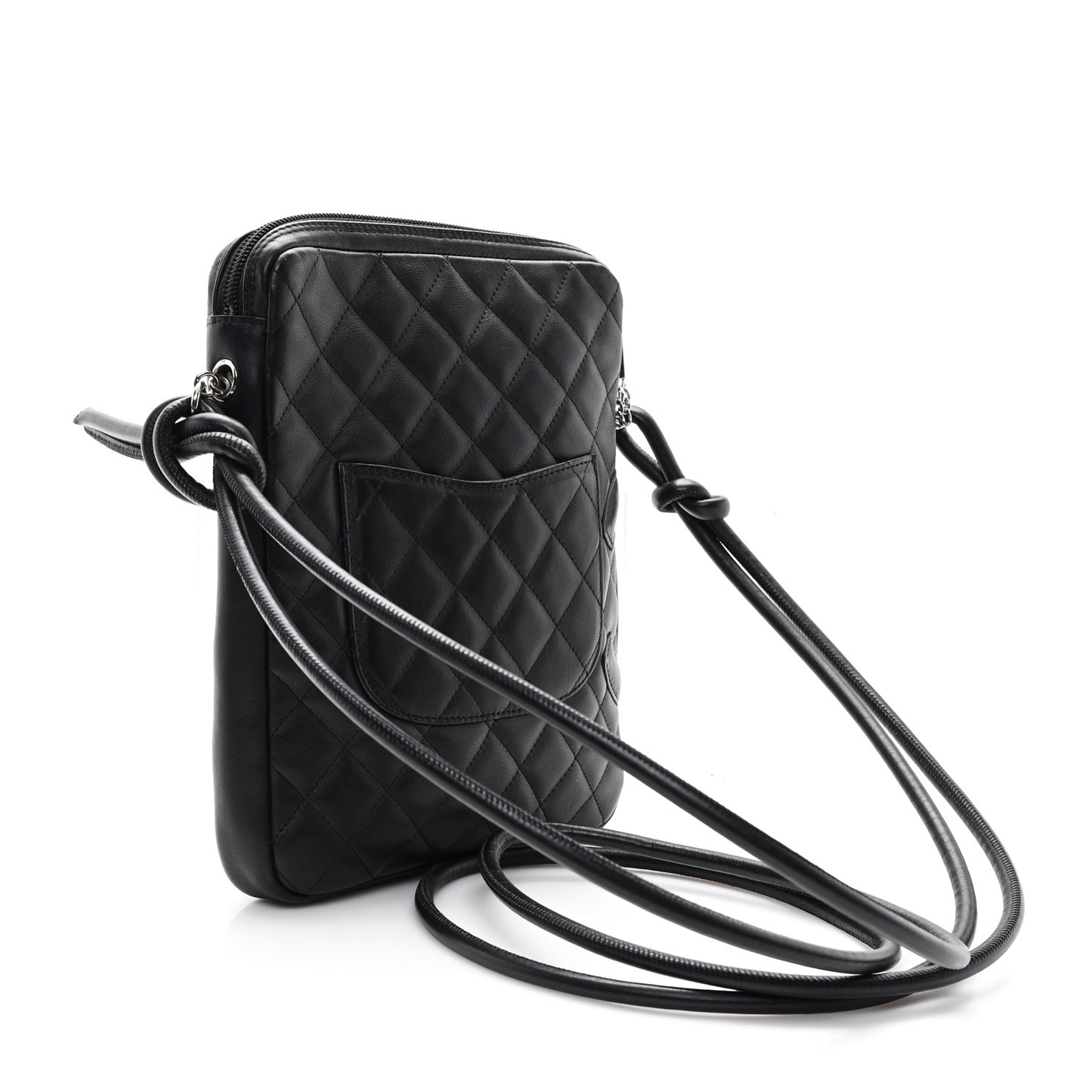 Calfskin Quilted Medium Cambon Messenger Black