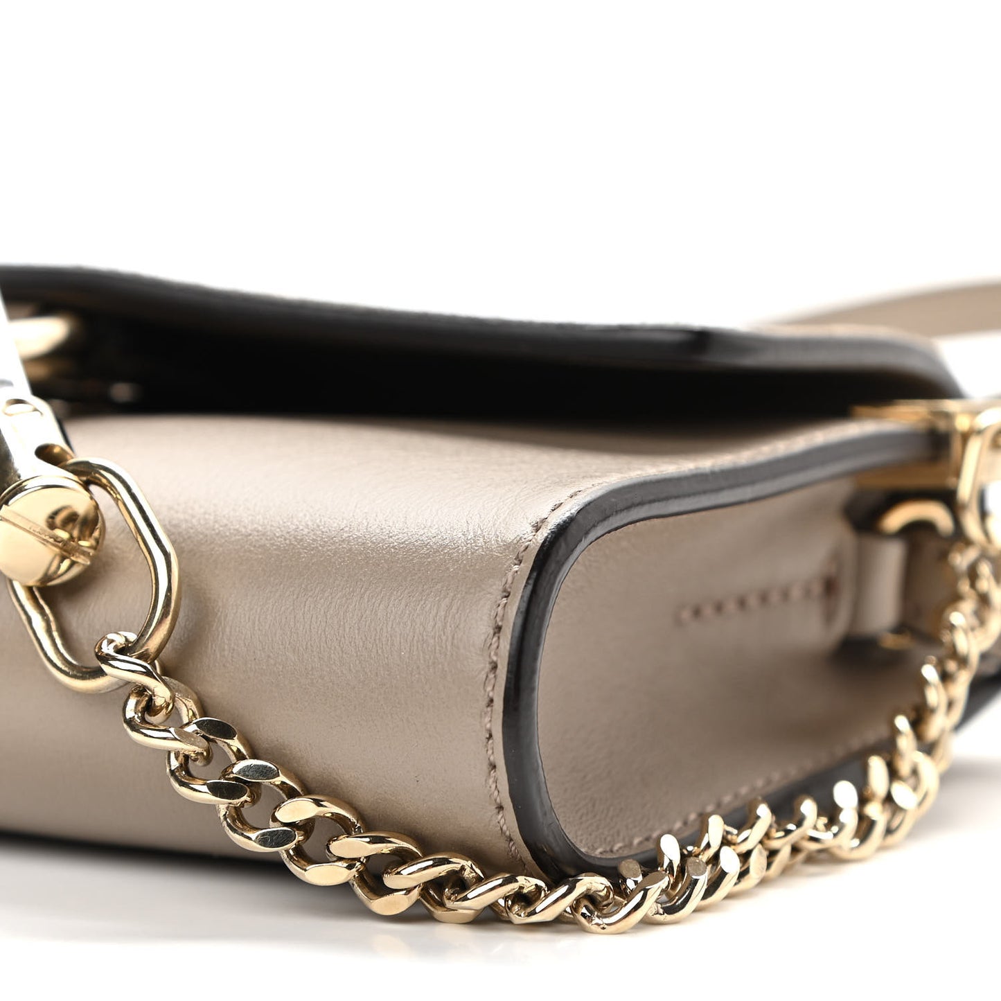 Suede Calfskin Mini Faye Shoulder Bag Motty Grey
