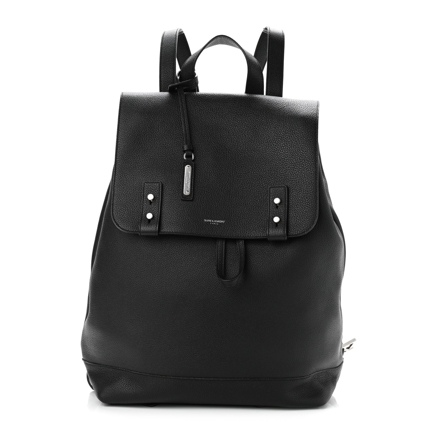 Black Saint Laurent Paris Grained Calfskin De Jour Backpack Saint Laurent Grained Calfskin Sac De Jour Backpack Black  main image 2
