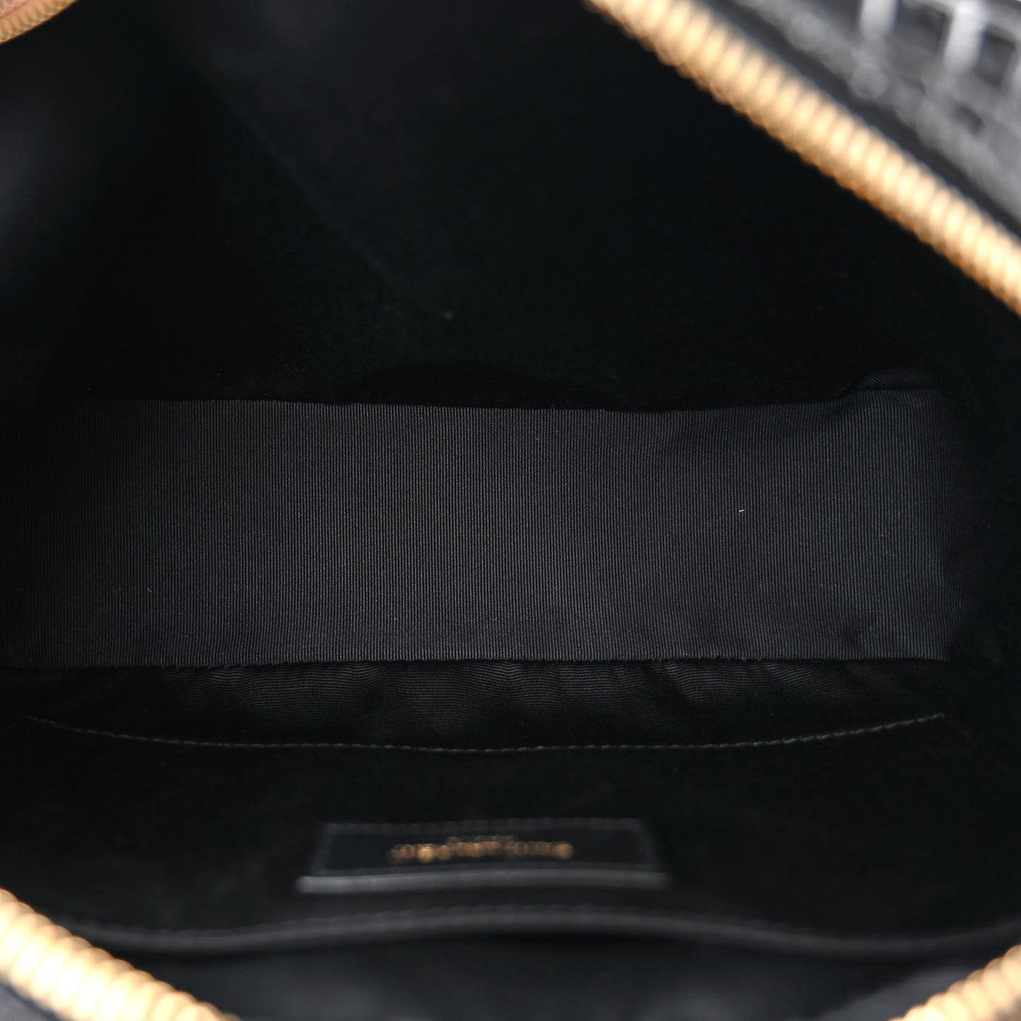 Patent Calfskin Crocodile Embossed Monogram Lou Camera Bag Black