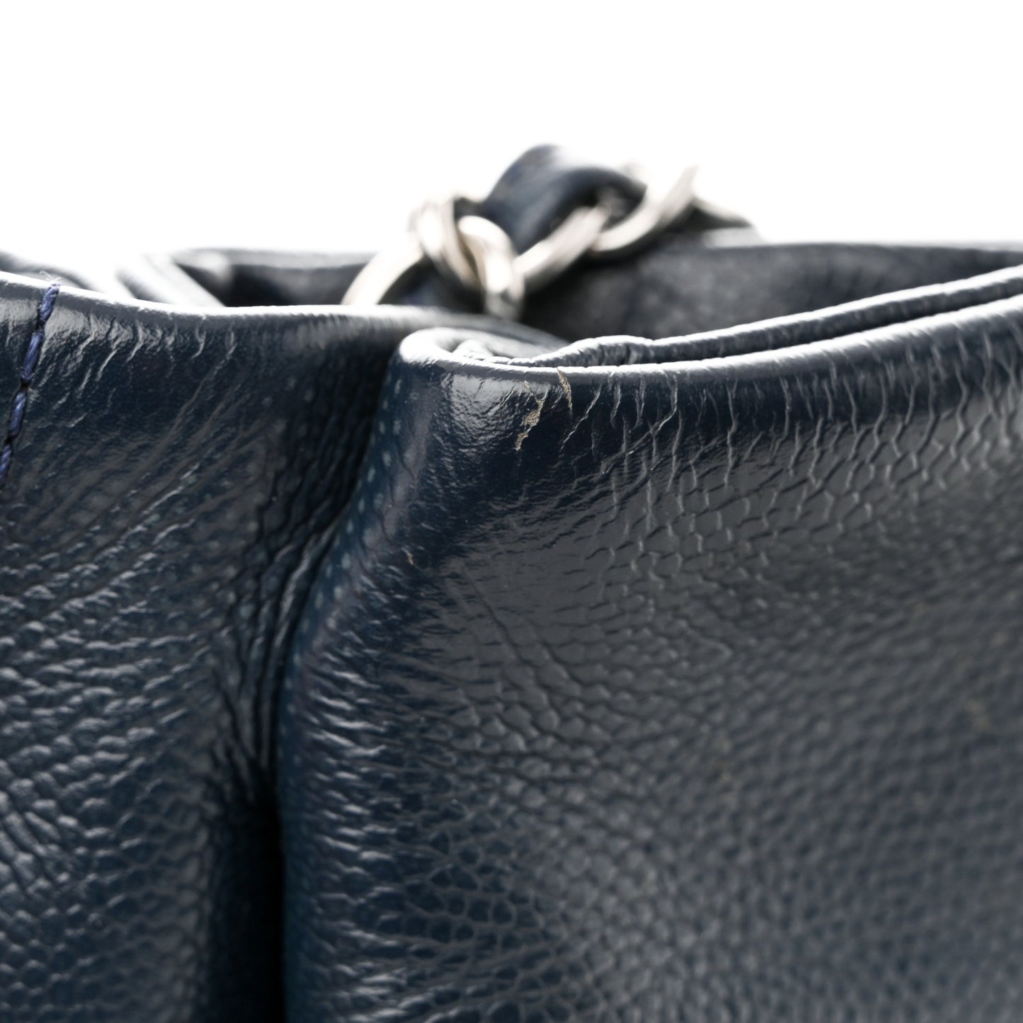Caviar CC Timeless Shopping Tote Navy