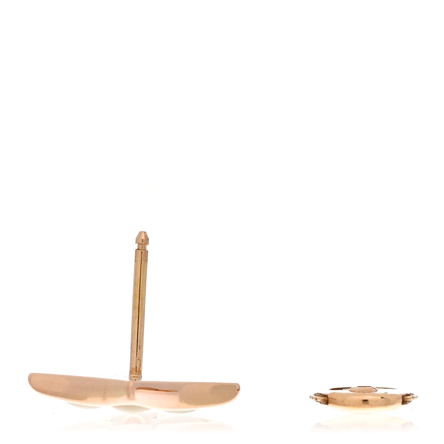 18K Pink Gold Mother of Pearl Color Blossom Star Stud Earring