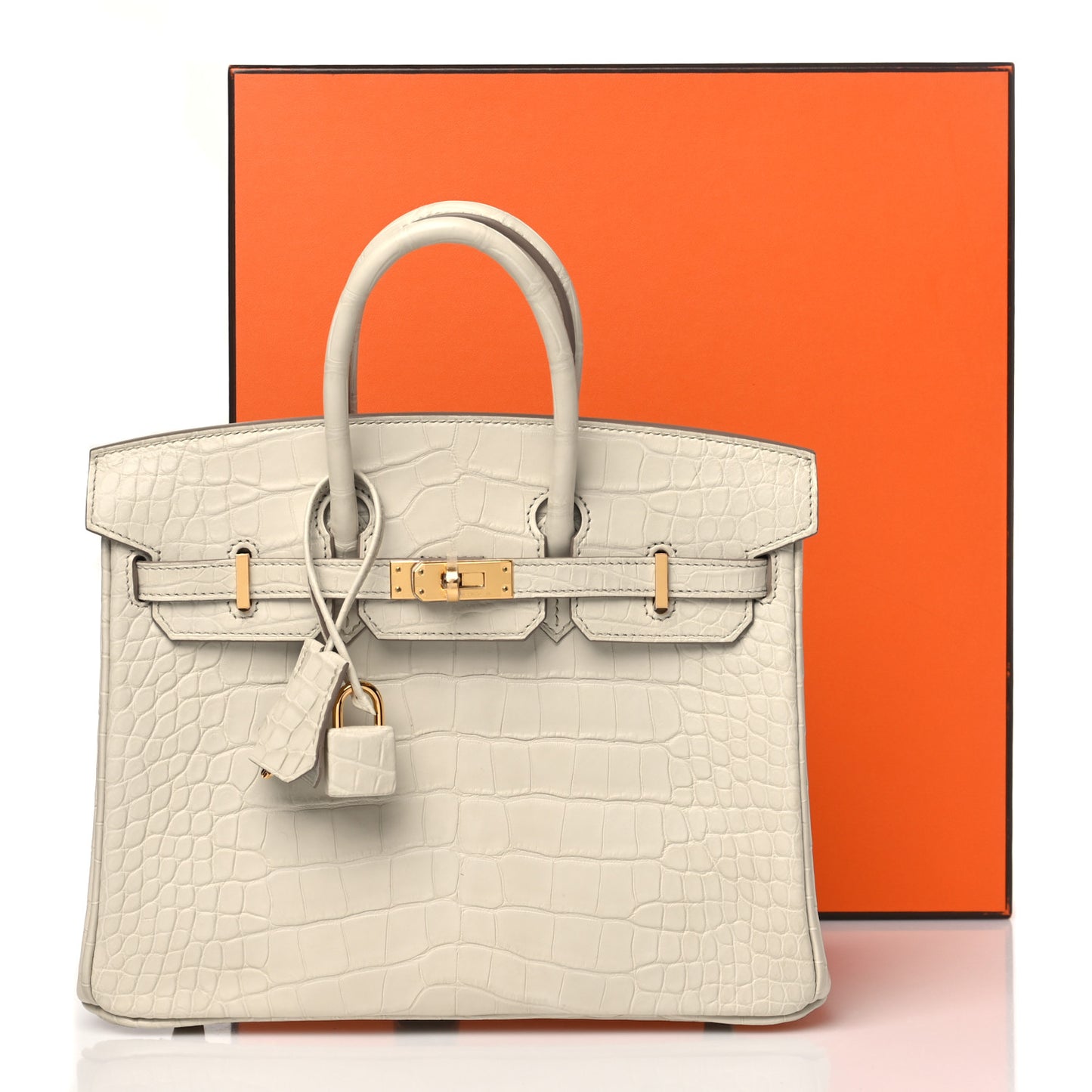 Matte Alligator Birkin 25 Beton