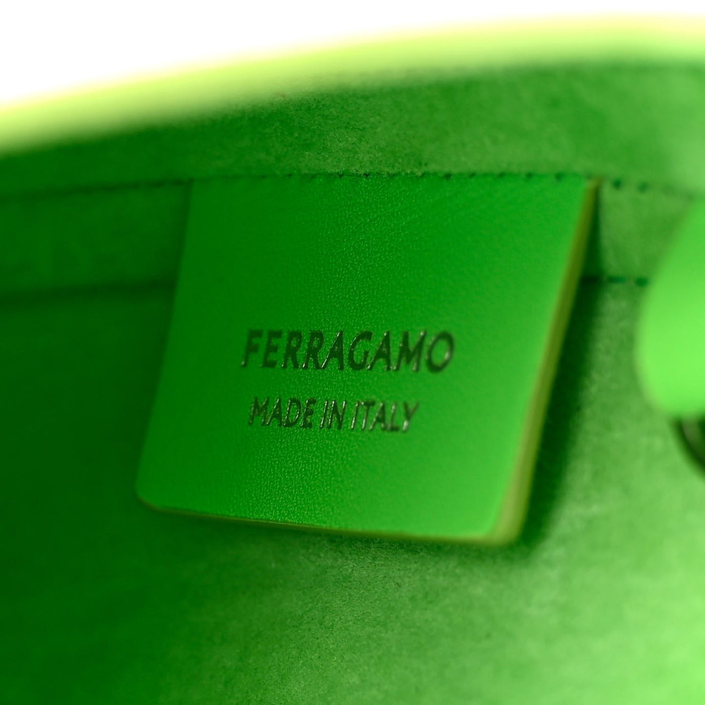 Soft Calfskin Mini Gancini Hobo Lime