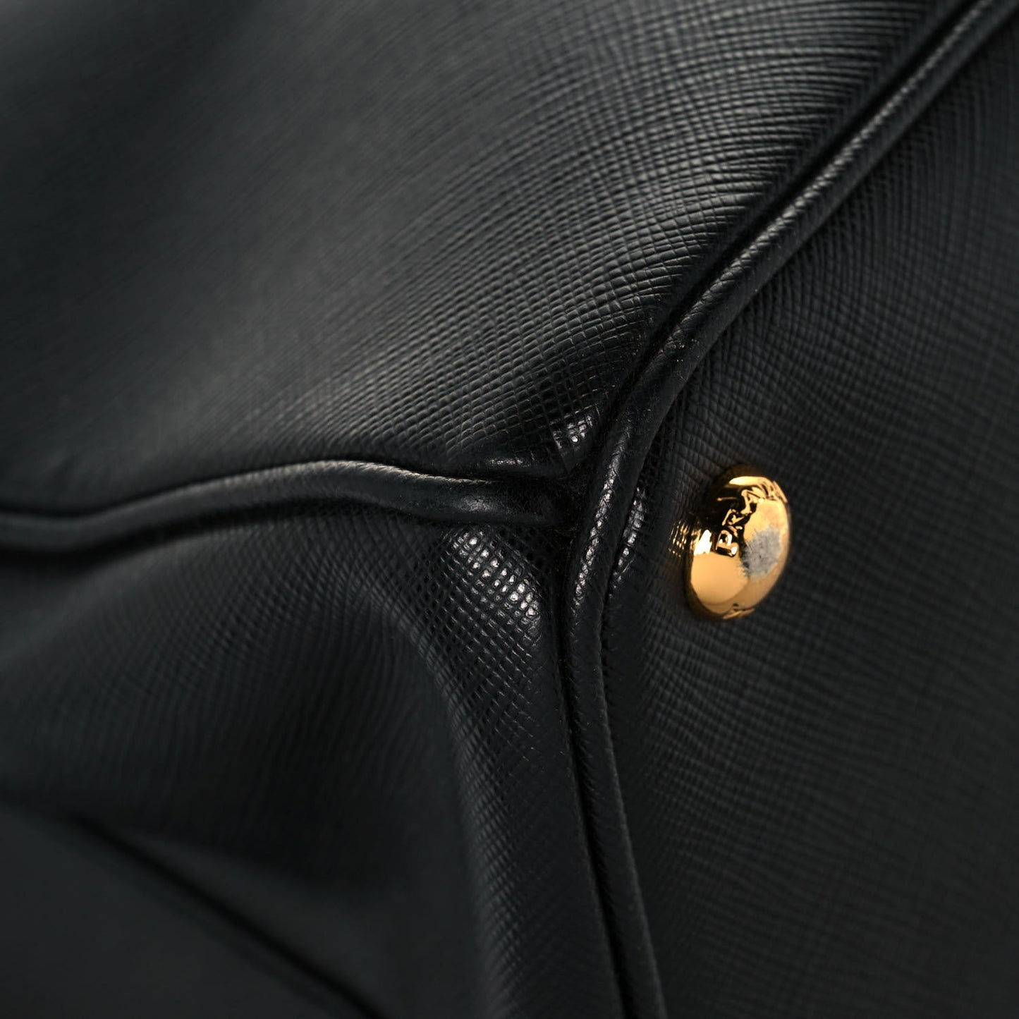 Saffiano Large Galleria Double Zip Tote Black