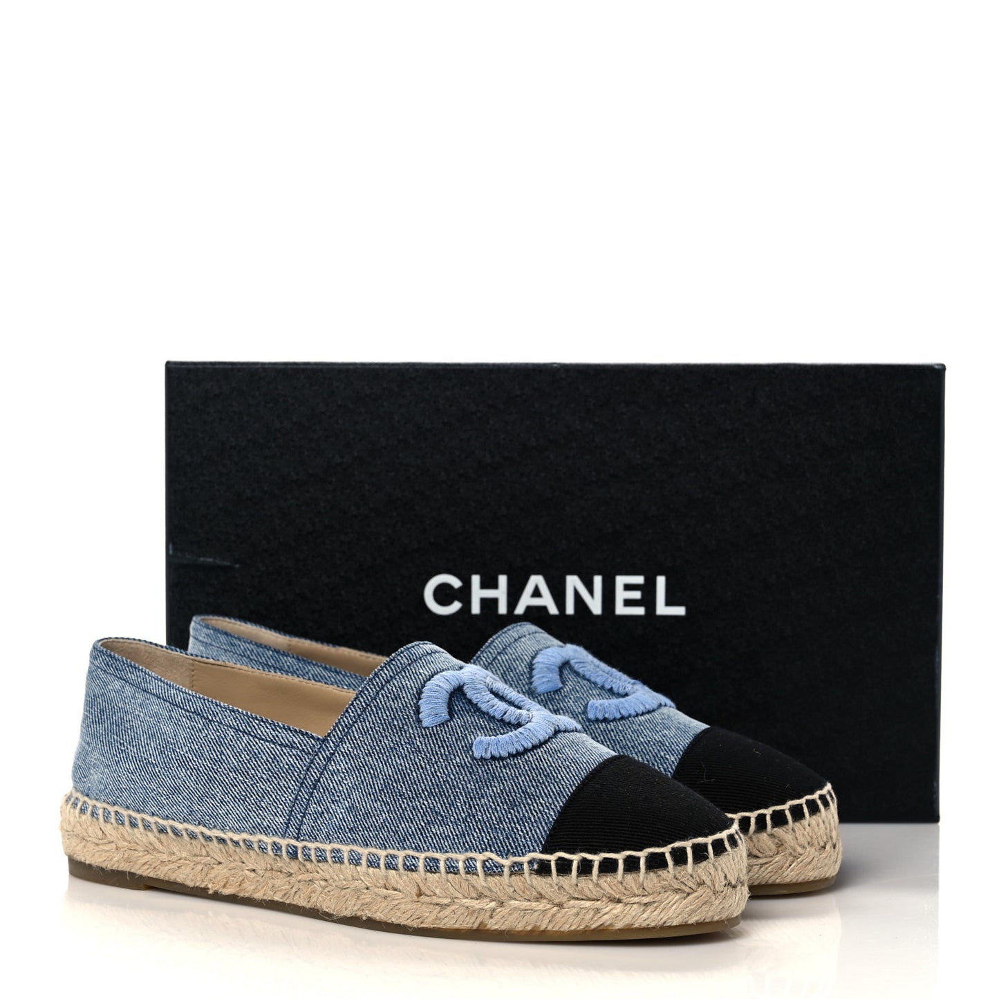 Denim CC Espadrilles 38 Blue Black