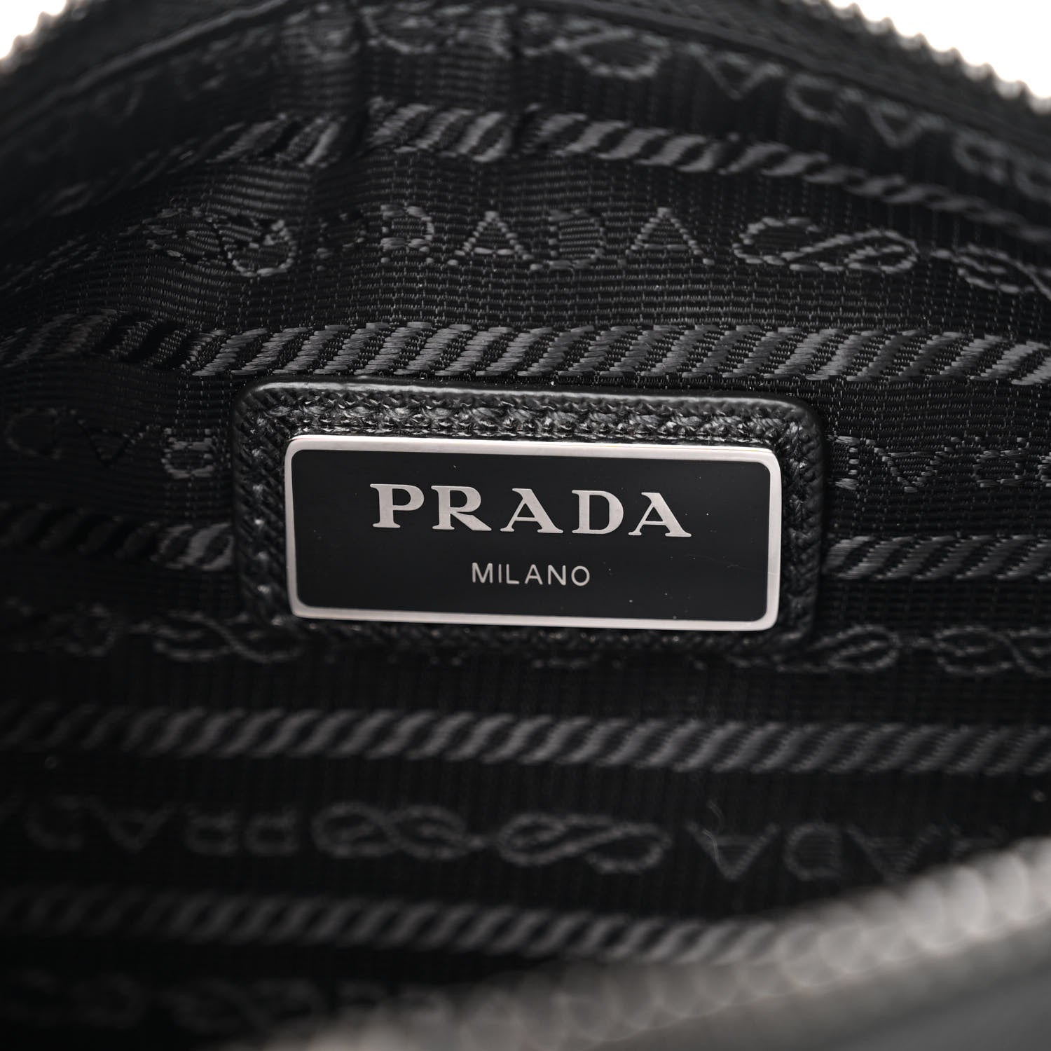 Prada Re-Nylon Saffiano Pocket Zippered Shoulder Bag Black 6 of 10