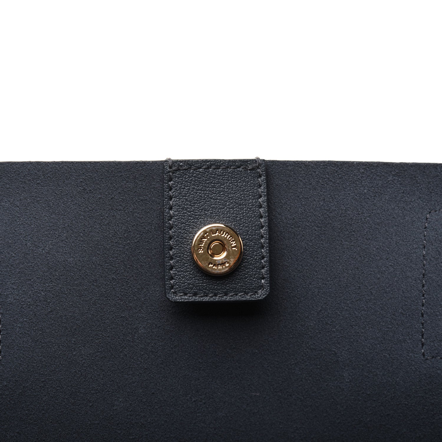 Saint Laurent Calfskin Large Shopping Tote Navy 14 of 22
