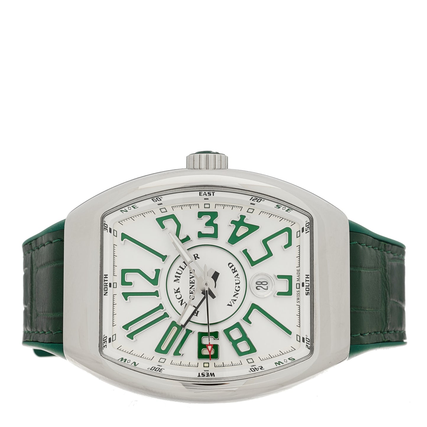 Stainless Steel Alligator 45mm Vanguard Automatic Watch Green V45SCDT