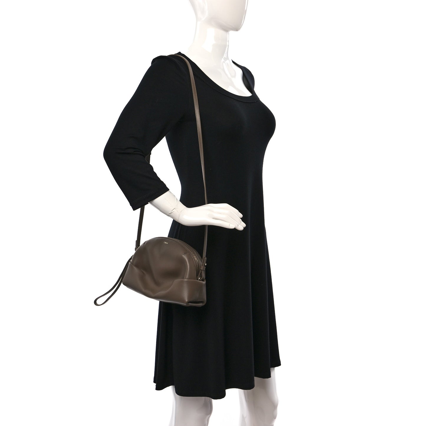 Calfskin Mini Judy Shoulder Army Green