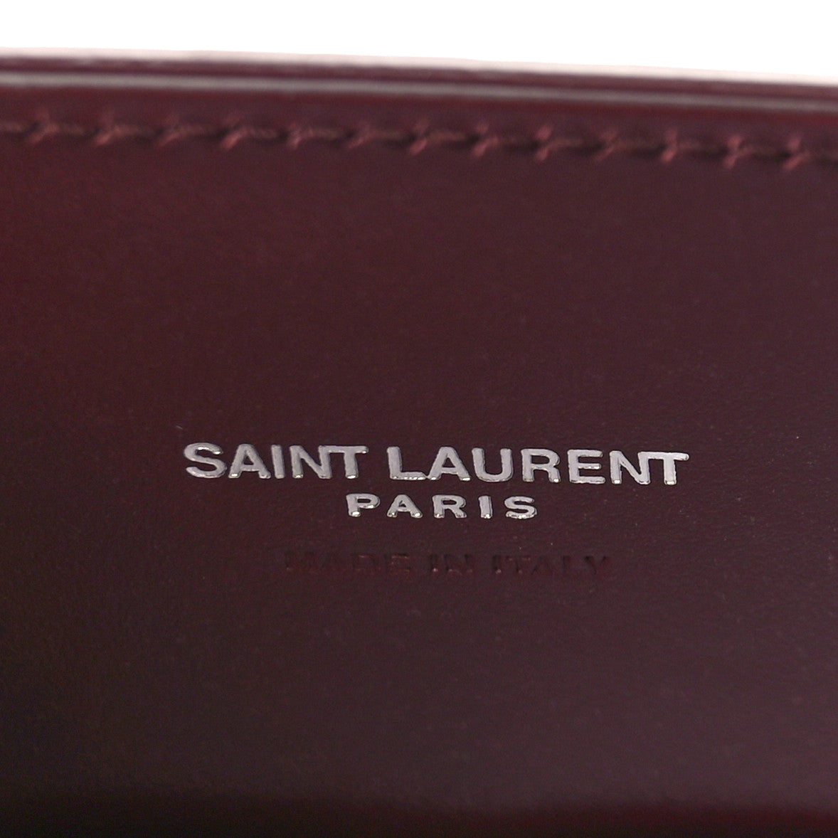 Saint Laurent Calfskin Crocodile Embossed Nano Sac de Jour Bordeaux 6 of 8
