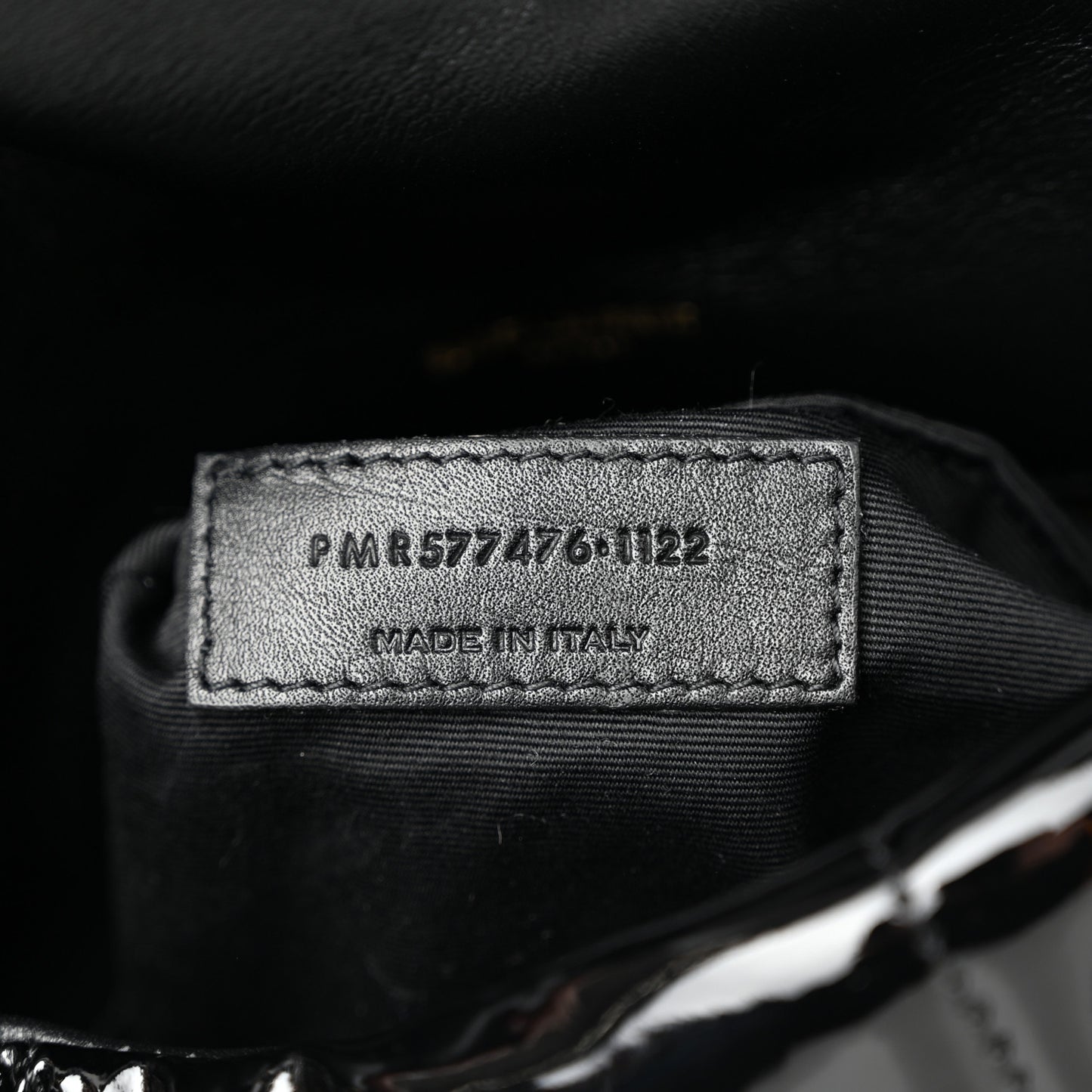 Patent Quilted Small Loulou Puffer Monogram Chain Satchel Black